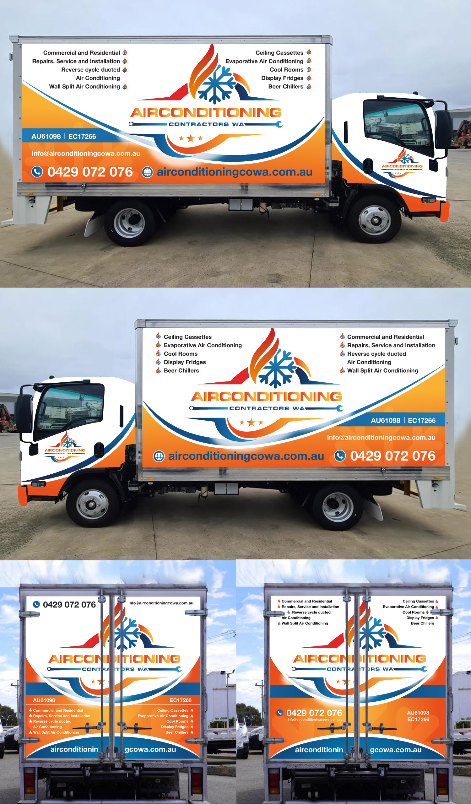 Car Wrap Design by Wrapcia for Air Conditioning Contractors WA | Design #36911136