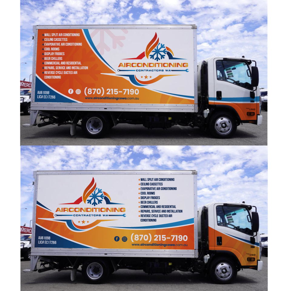Car Wrap Design by Yoga Tri for Air Conditioning Contractors WA | Design #36889838