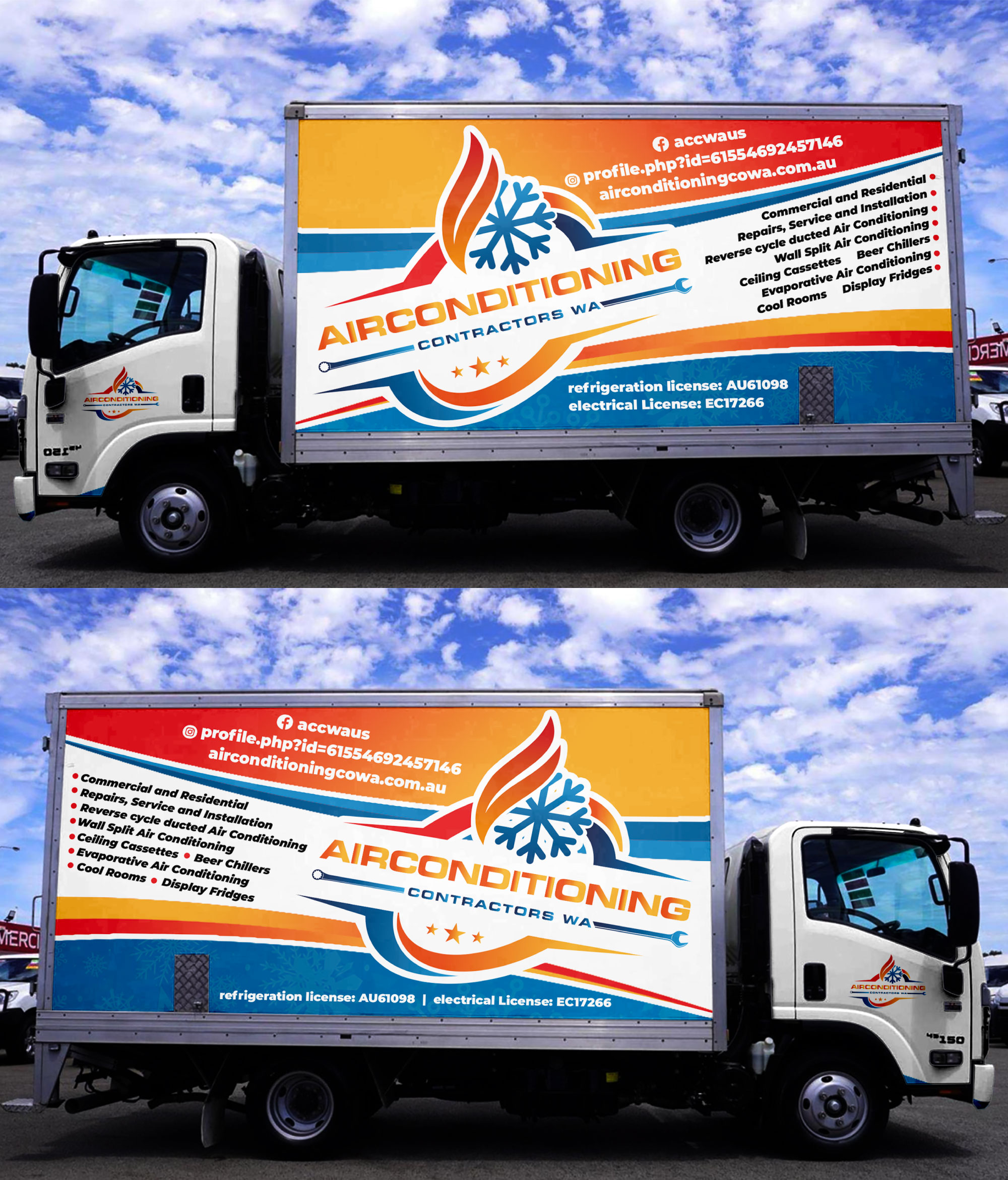 Car Wrap Design by Imagine design000 for Air Conditioning Contractors WA | Design #36890021