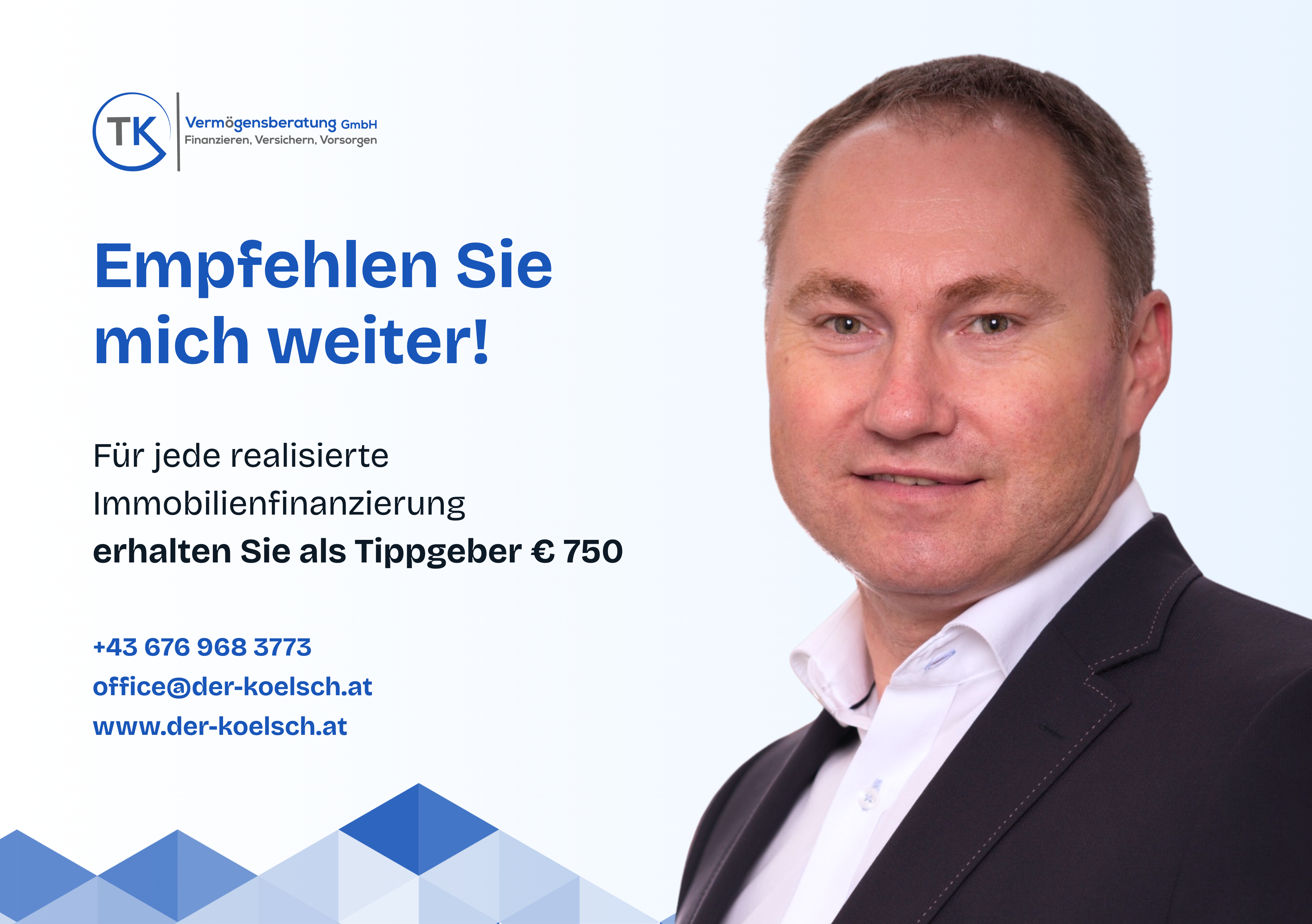 Diseño de Tarjeta por Magnolia Studio para TK Vermögensberatung GmbH | Diseño #36891075