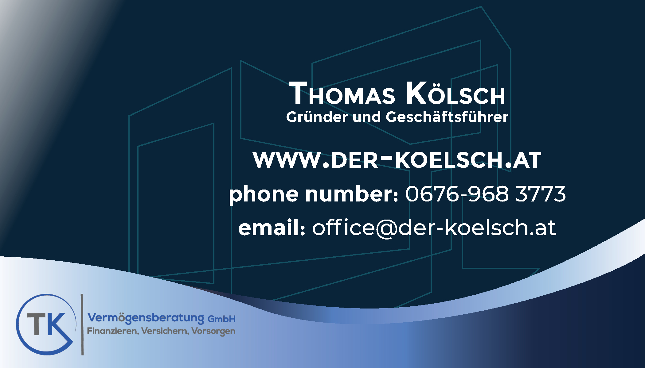 Card Design by QWERTY graphics for TK Vermögensberatung GmbH | Design #36901253