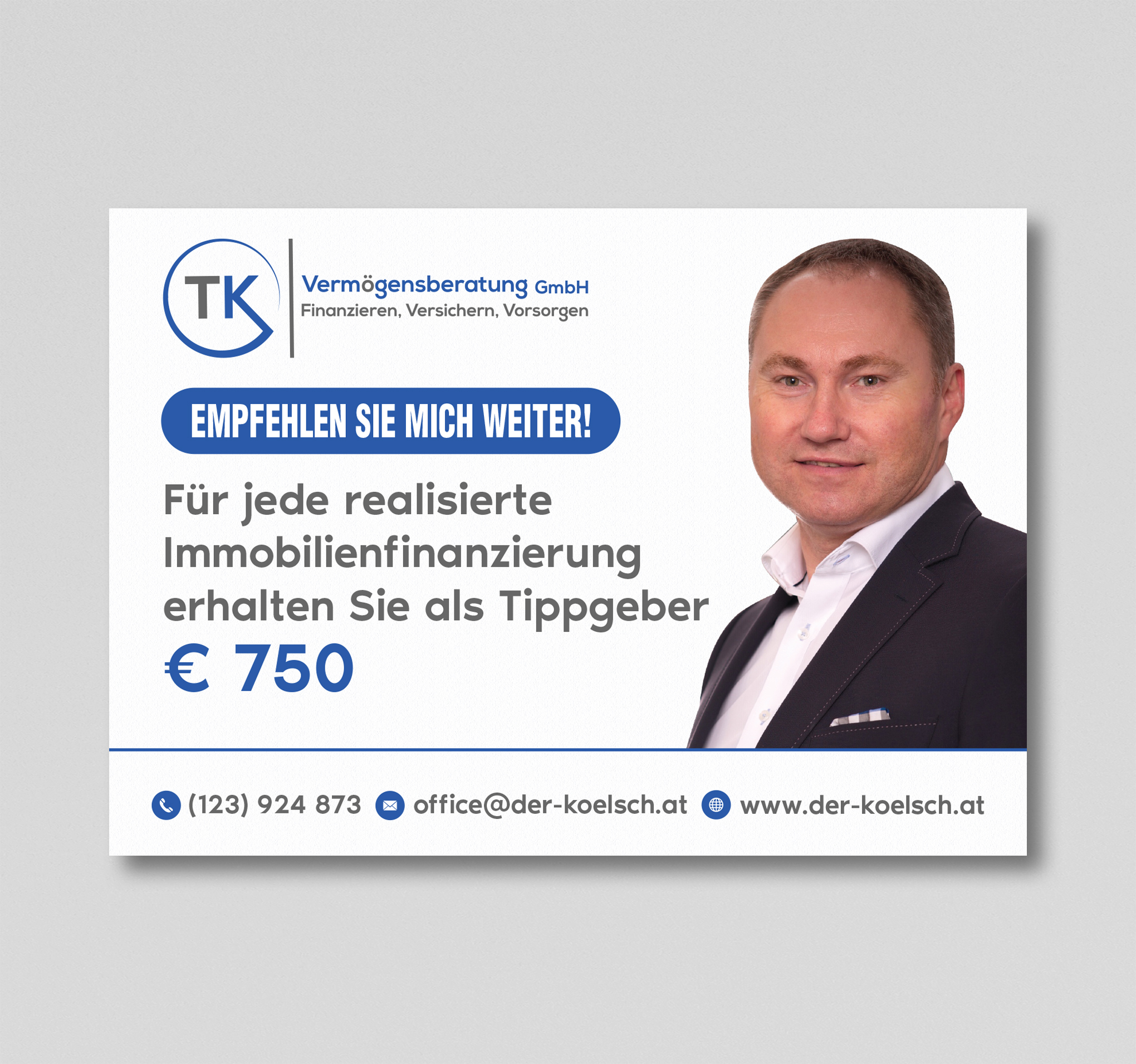 Card Design by Uttom 2 for TK Vermögensberatung GmbH | Design #36898863