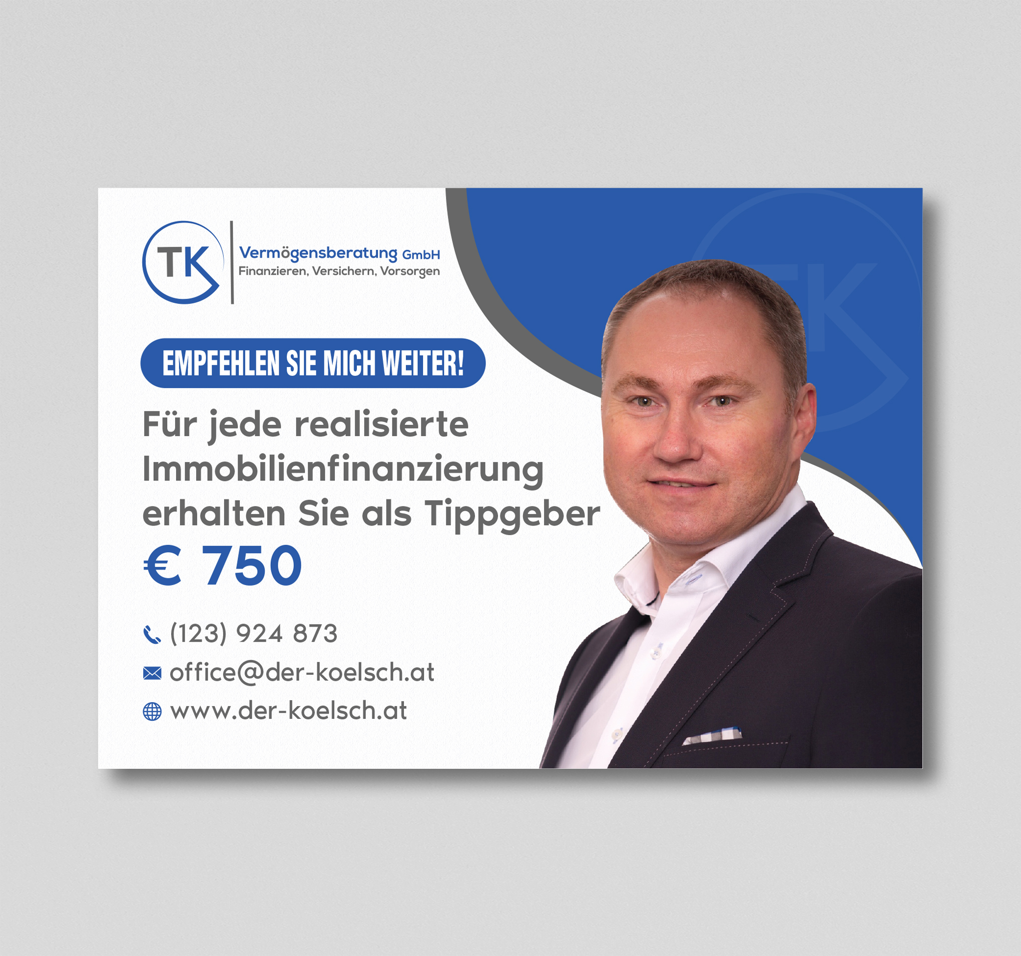 Card Design by Uttom 2 for TK Vermögensberatung GmbH | Design #36898864