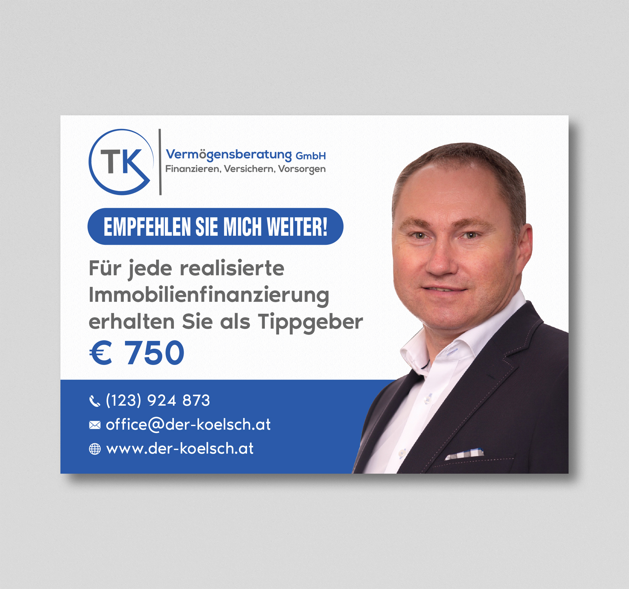 Card Design by Uttom 2 for TK Vermögensberatung GmbH | Design #36898866