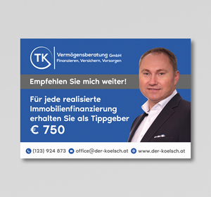 Card Design by Uttom 2 for TK Vermögensberatung GmbH | Design: #36898938
