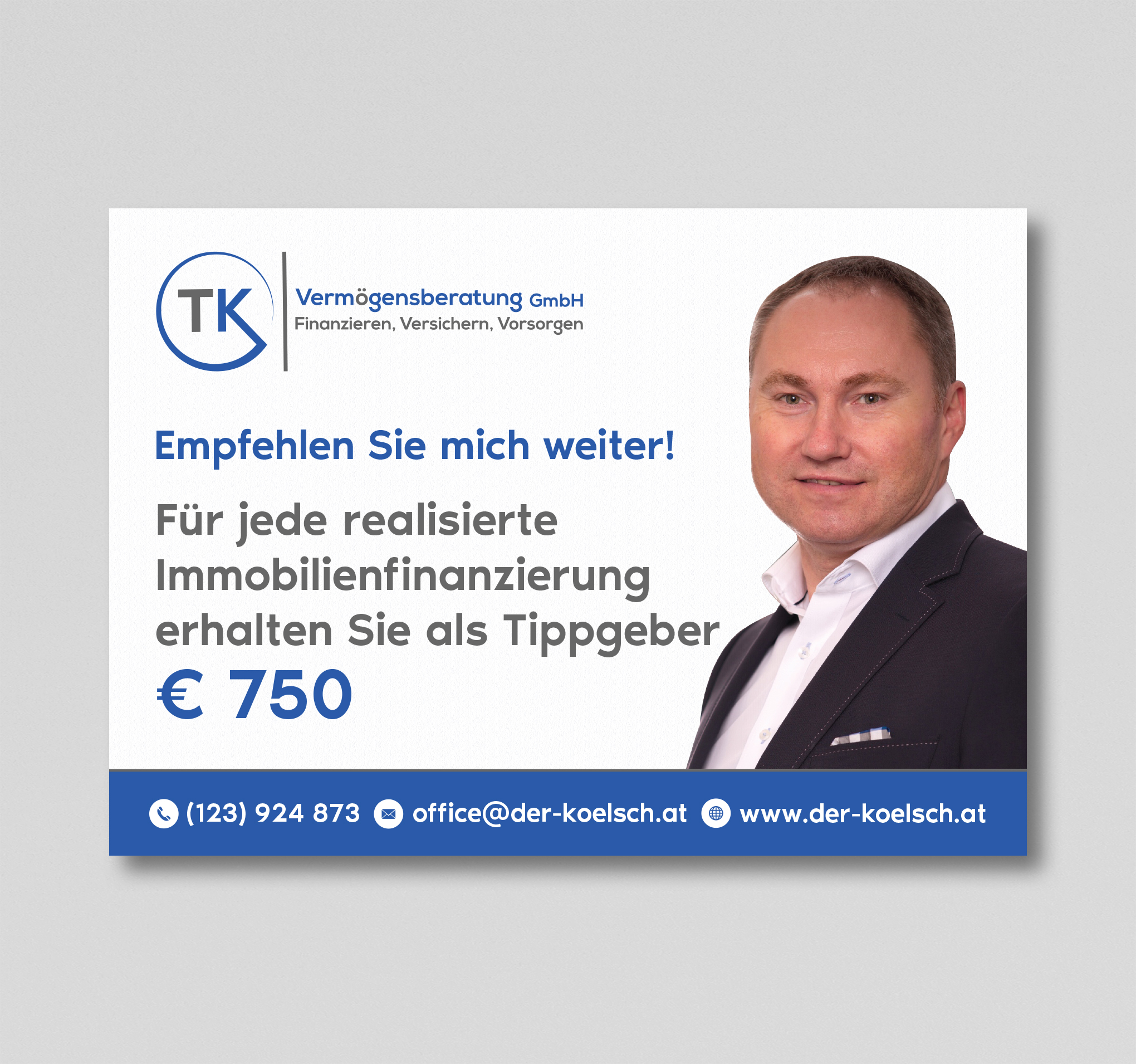 Card Design by Uttom 2 for TK Vermögensberatung GmbH | Design #36898941