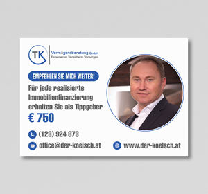 Card Design by Uttom 2 for TK Vermögensberatung GmbH | Design: #36898942