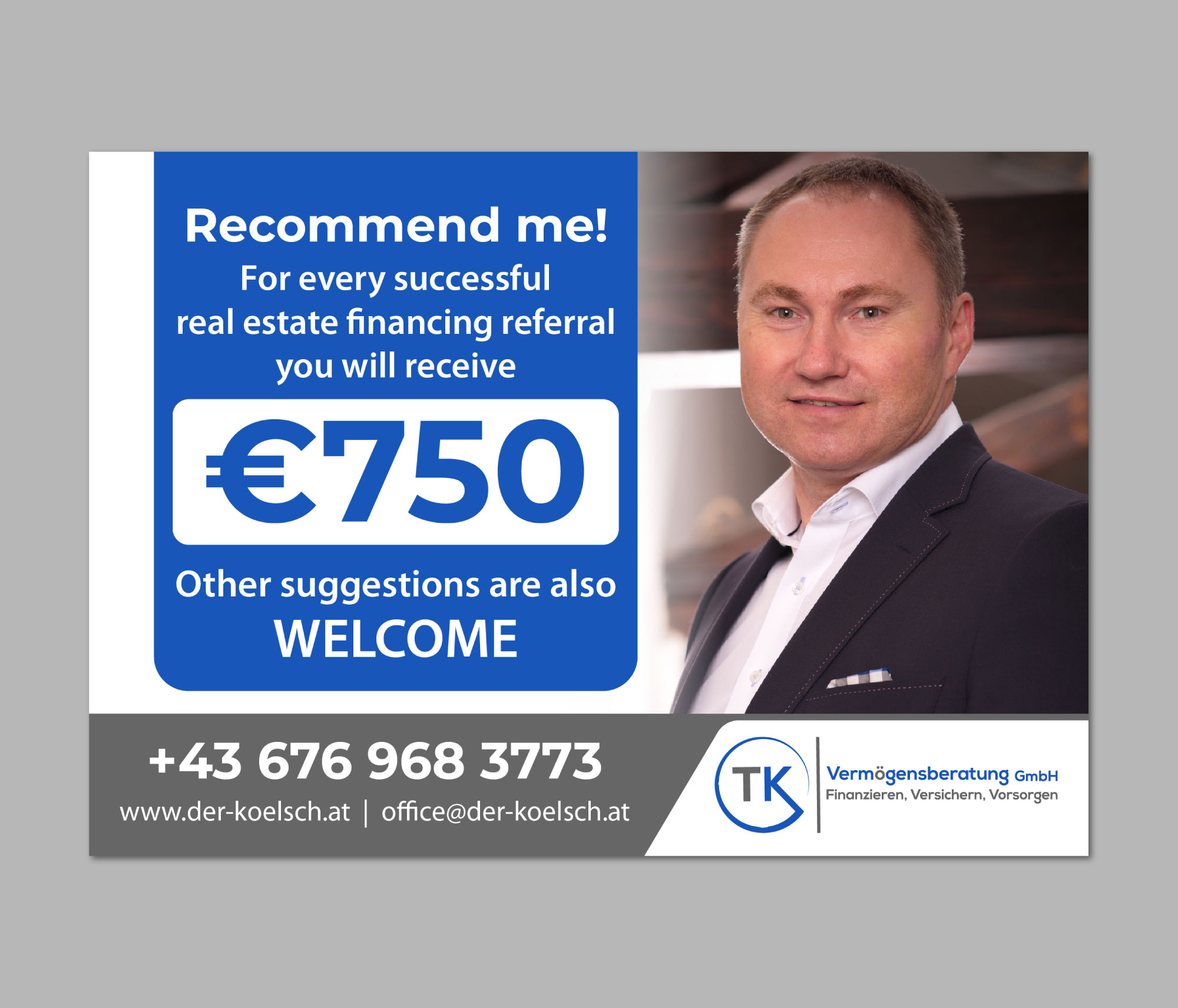 Card Design by Imagine design000 for TK Vermögensberatung GmbH | Design #36893654