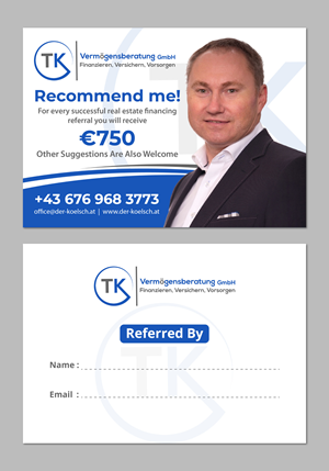 Card Design by Imagine design000 for TK Vermögensberatung GmbH | Design: #36894488