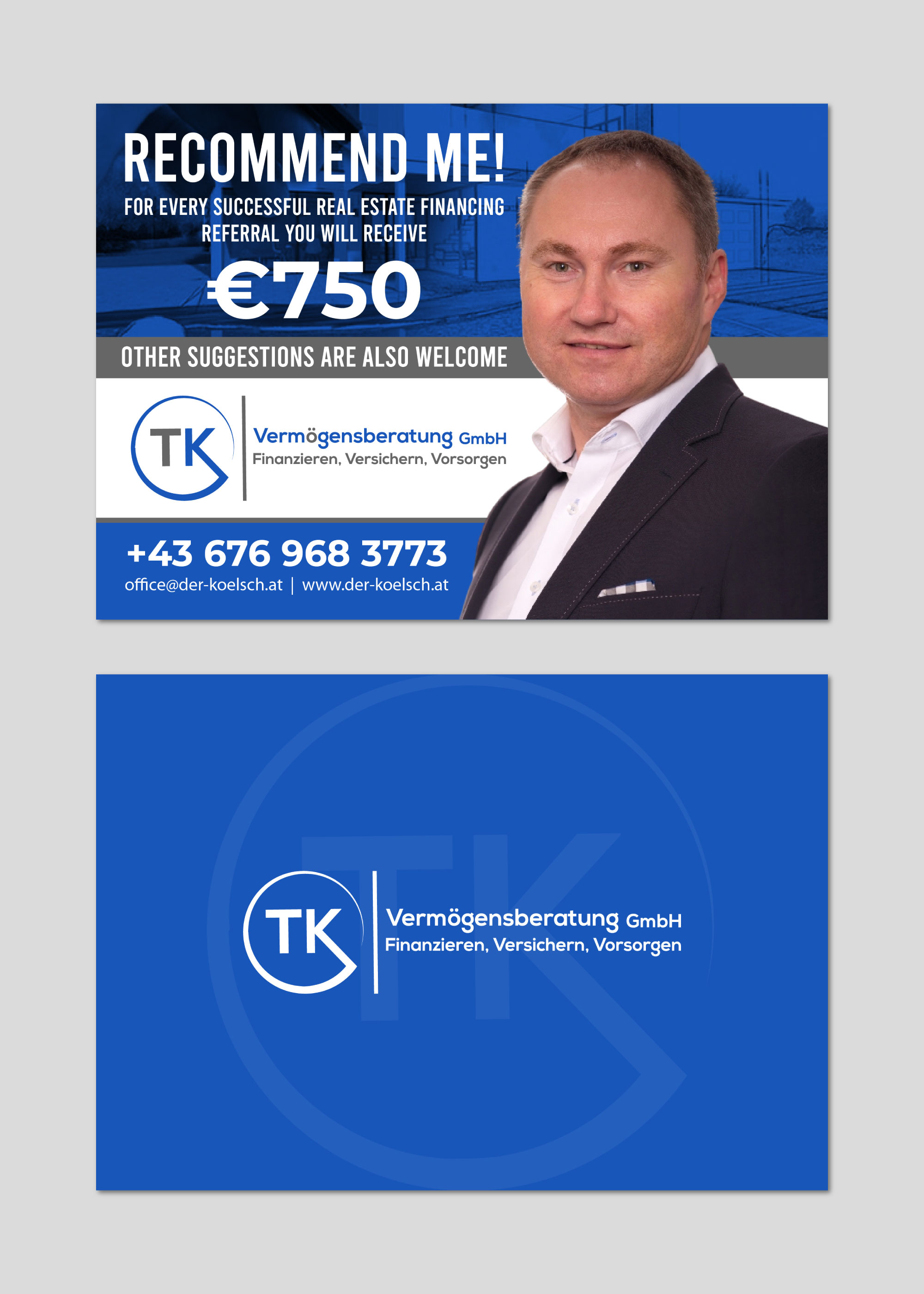 Card Design by Imagine design000 for TK Vermögensberatung GmbH | Design #36894540
