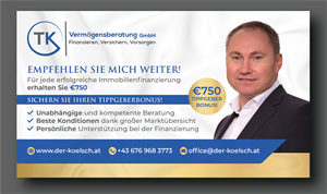 Card Design by AyubZafar.com for TK Vermögensberatung GmbH | Design: #36905437