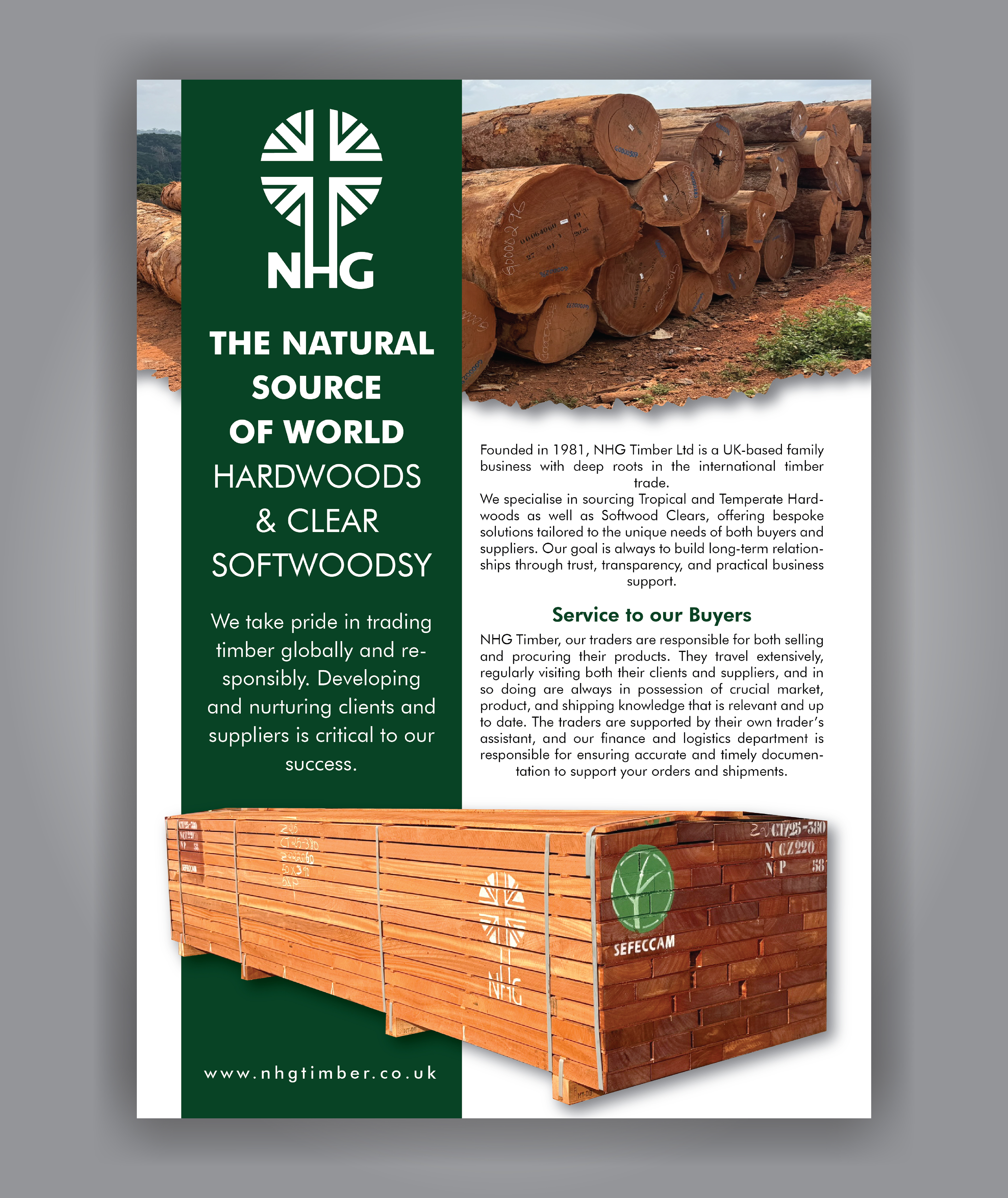 Diseño Publicitario por HT Graphic para NHG Timber Ltd | Diseño #36921545