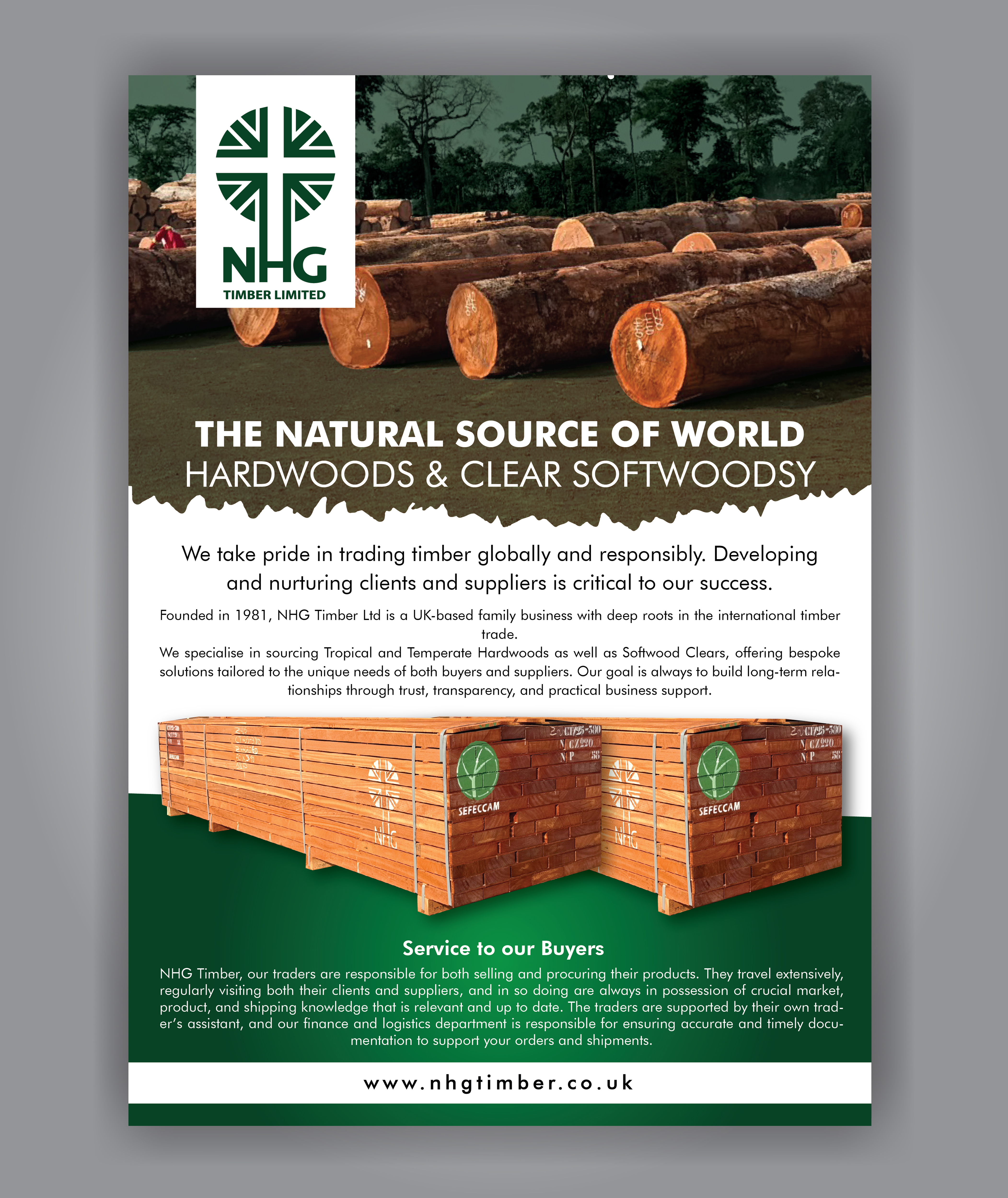 Diseño Publicitario por HT Graphic para NHG Timber Ltd | Diseño #36926917