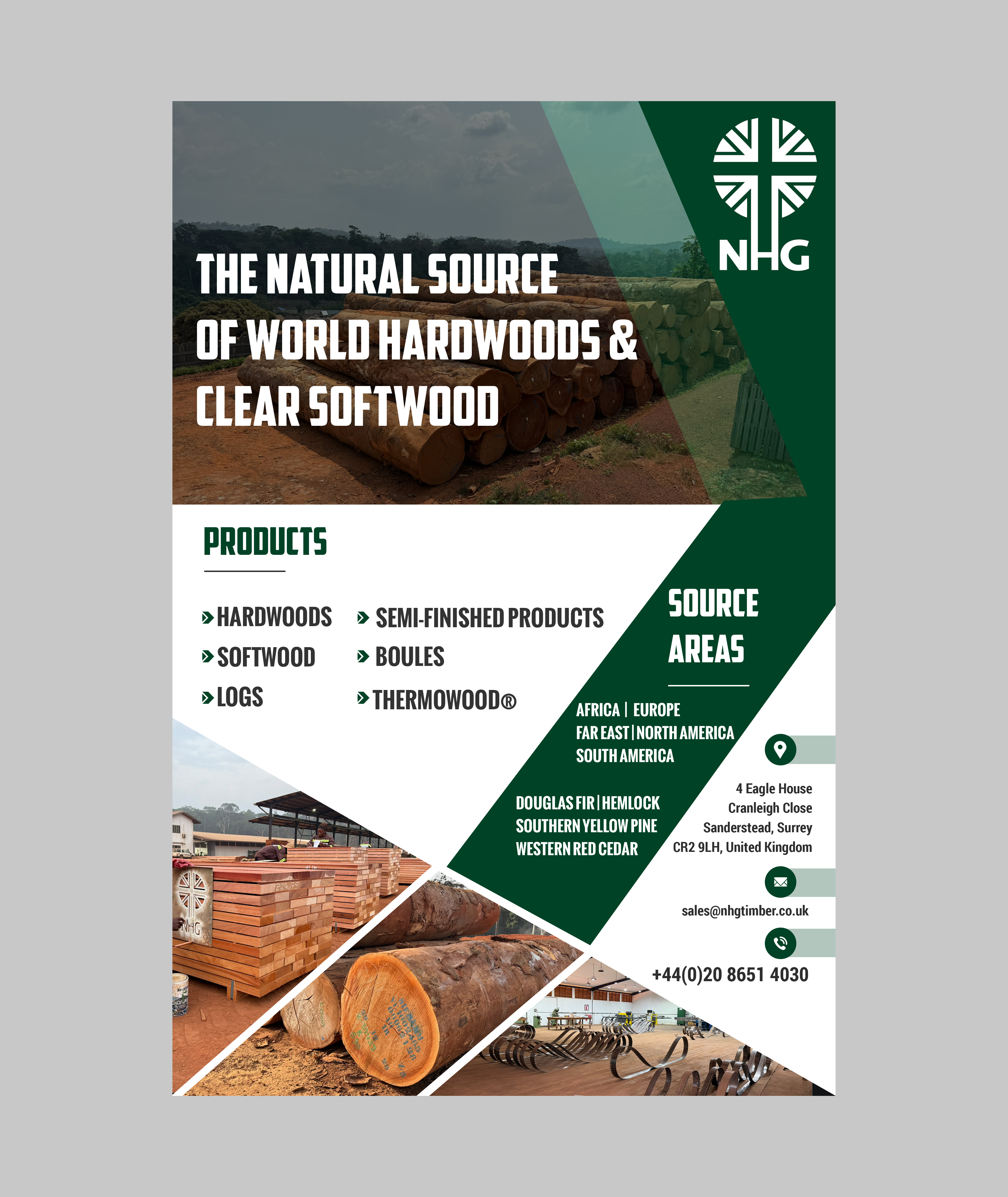 Diseño Publicitario por Creations Box 2015 para NHG Timber Ltd | Diseño #36901798