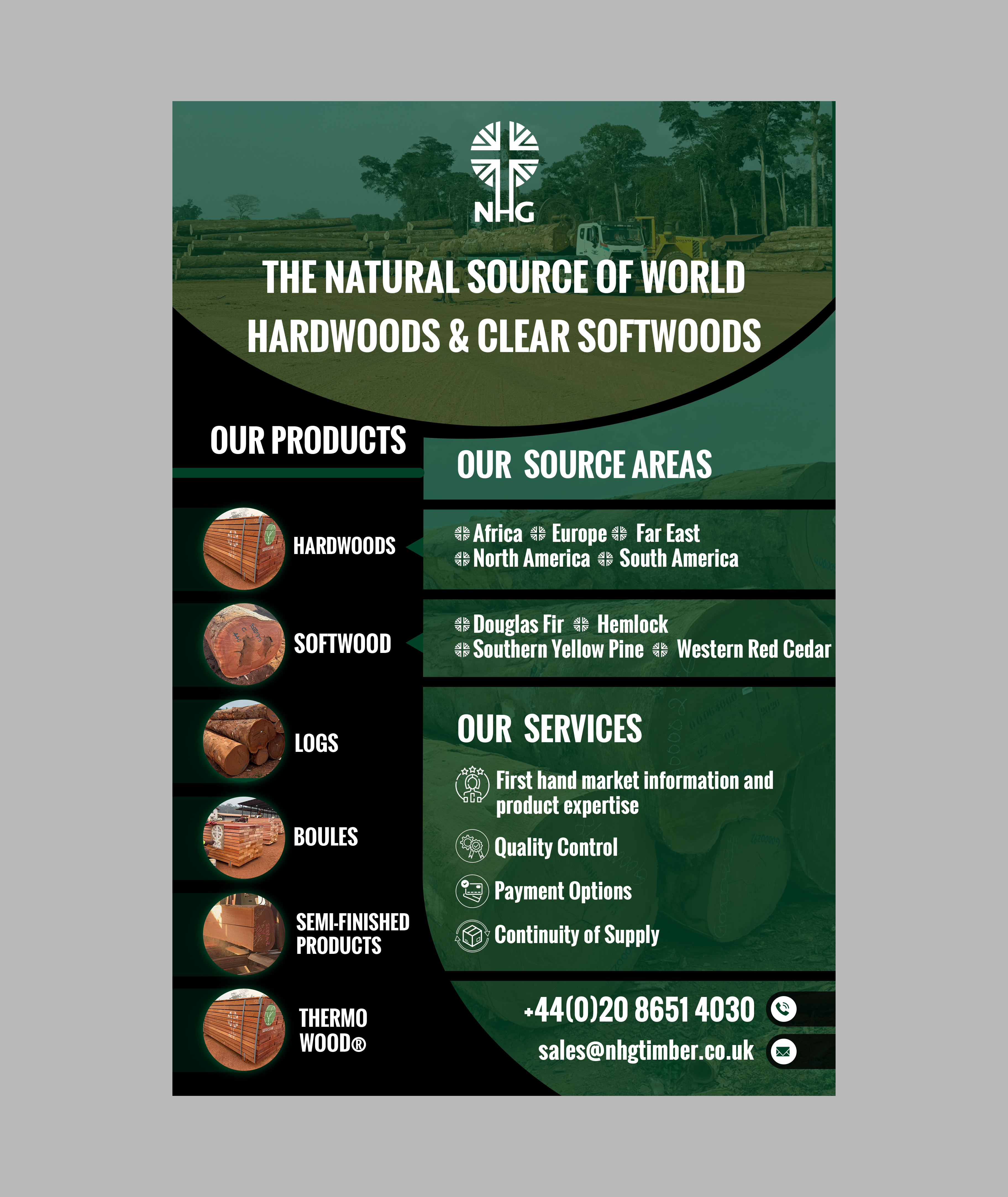Diseño Publicitario por Creations Box 2015 para NHG Timber Ltd | Diseño #36909362