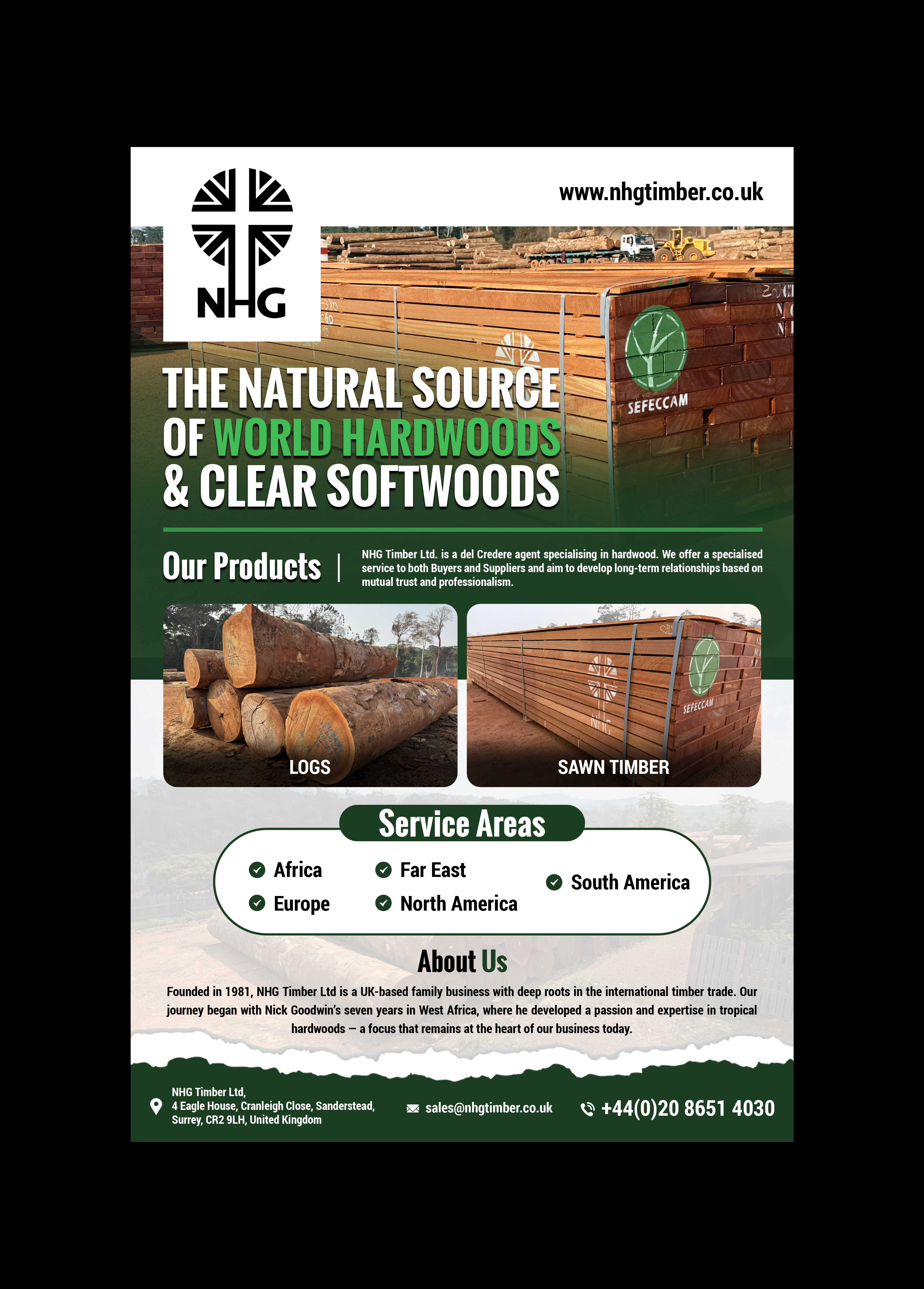 Diseño Publicitario por Creations Box 2015 para NHG Timber Ltd | Diseño #36909366