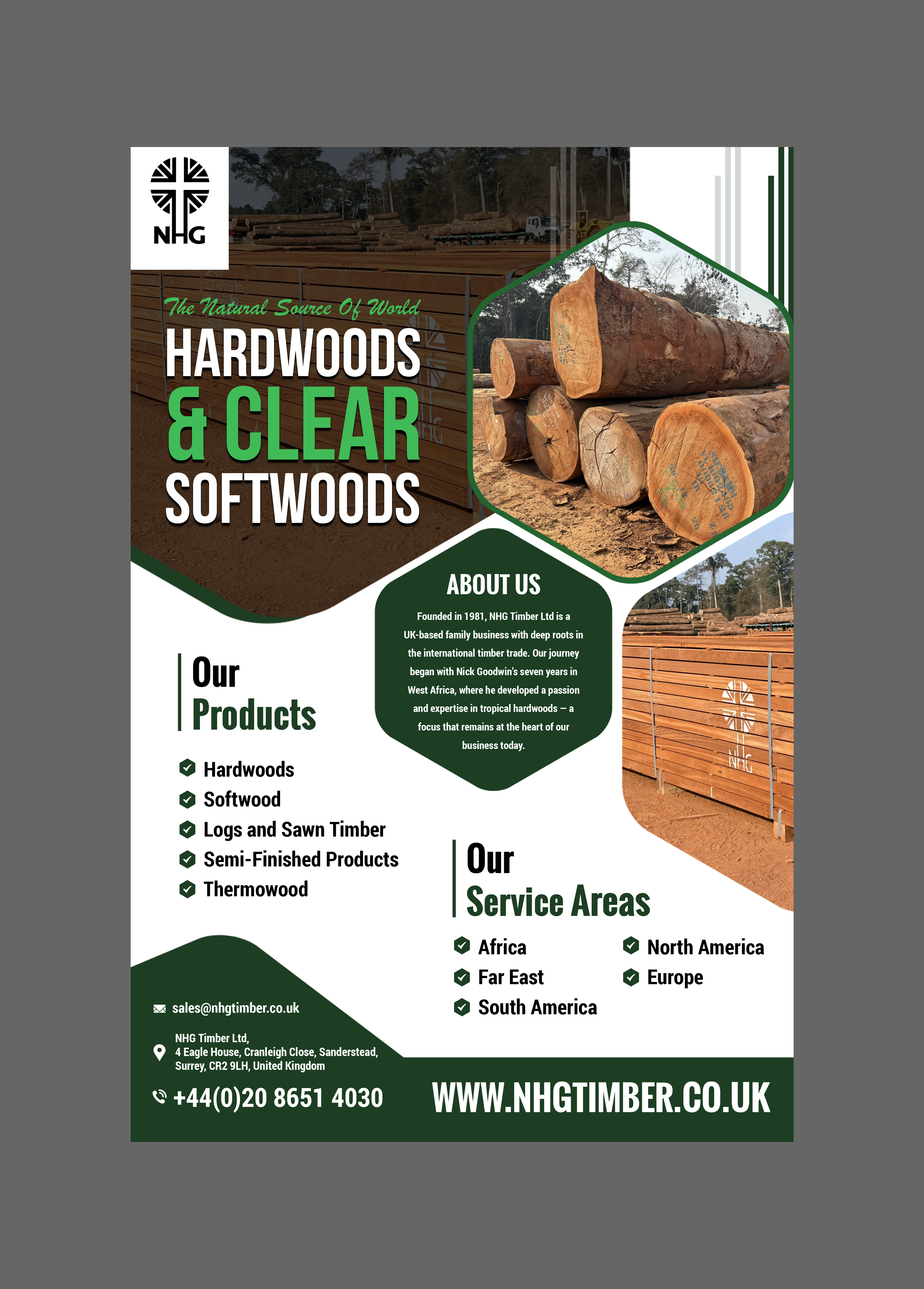 Diseño Publicitario por Creations Box 2015 para NHG Timber Ltd | Diseño #36912060