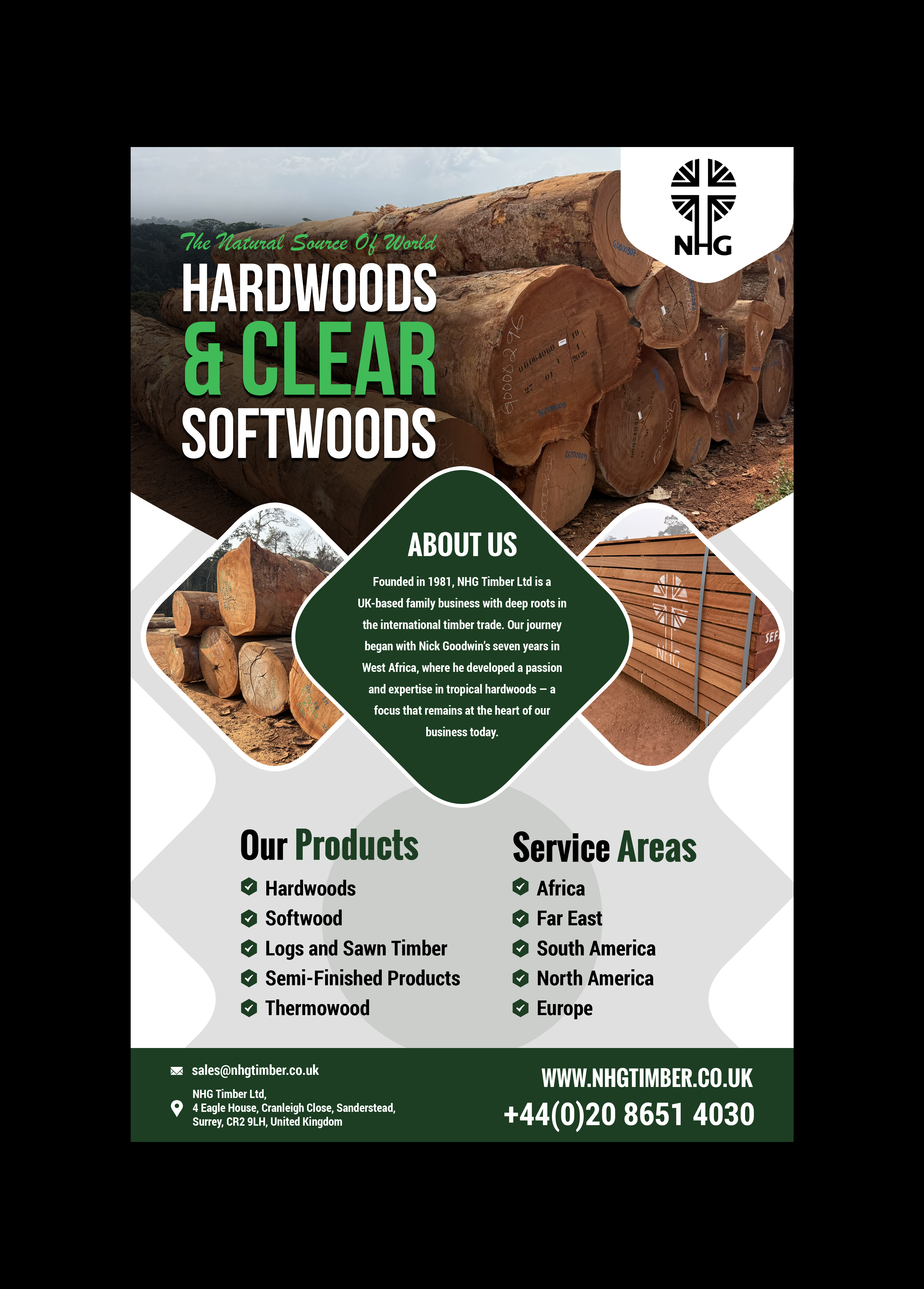 Diseño Publicitario por Creations Box 2015 para NHG Timber Ltd | Diseño #36912691