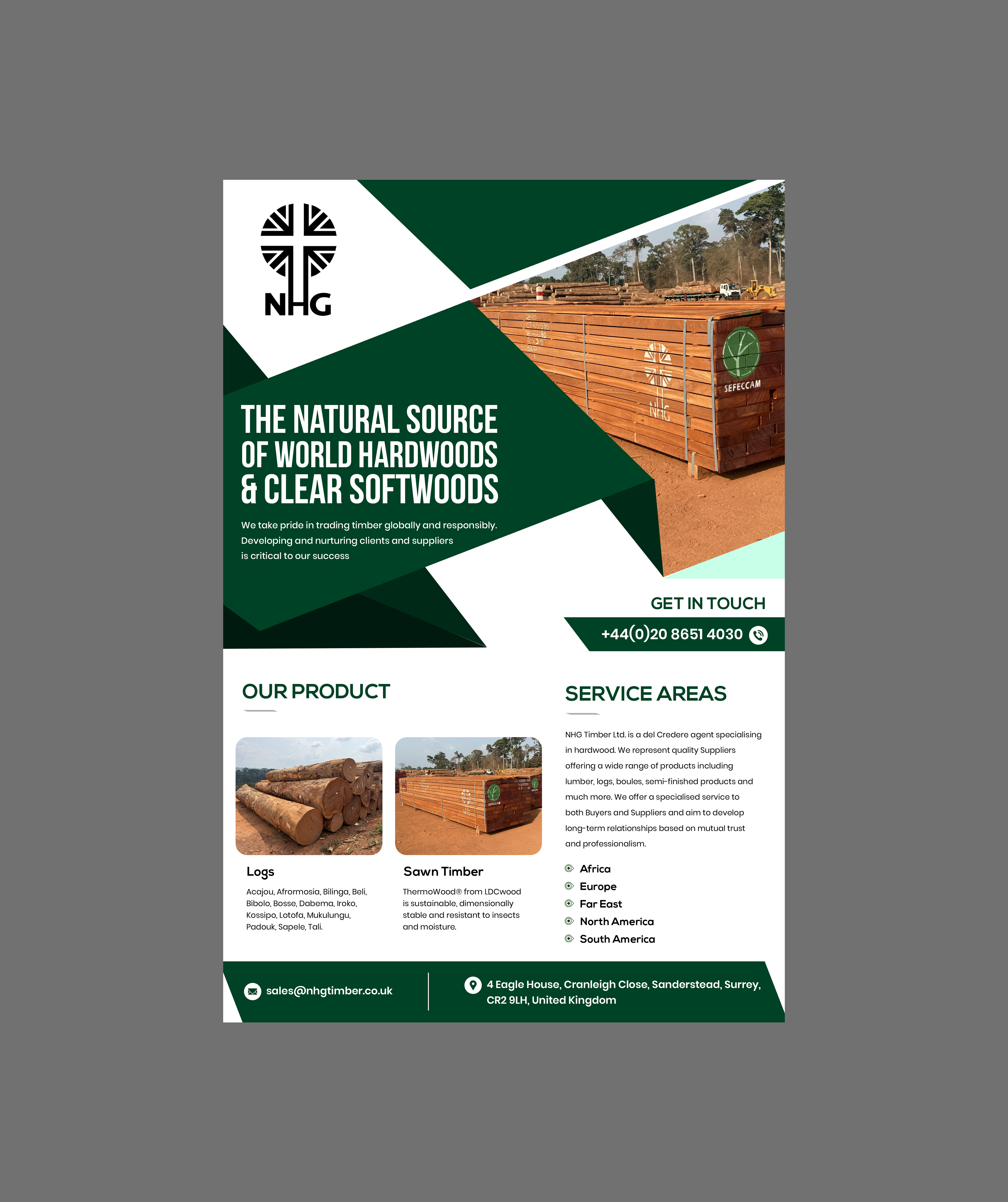 Diseño Publicitario por Creations Box 2015 para NHG Timber Ltd | Diseño #36912692