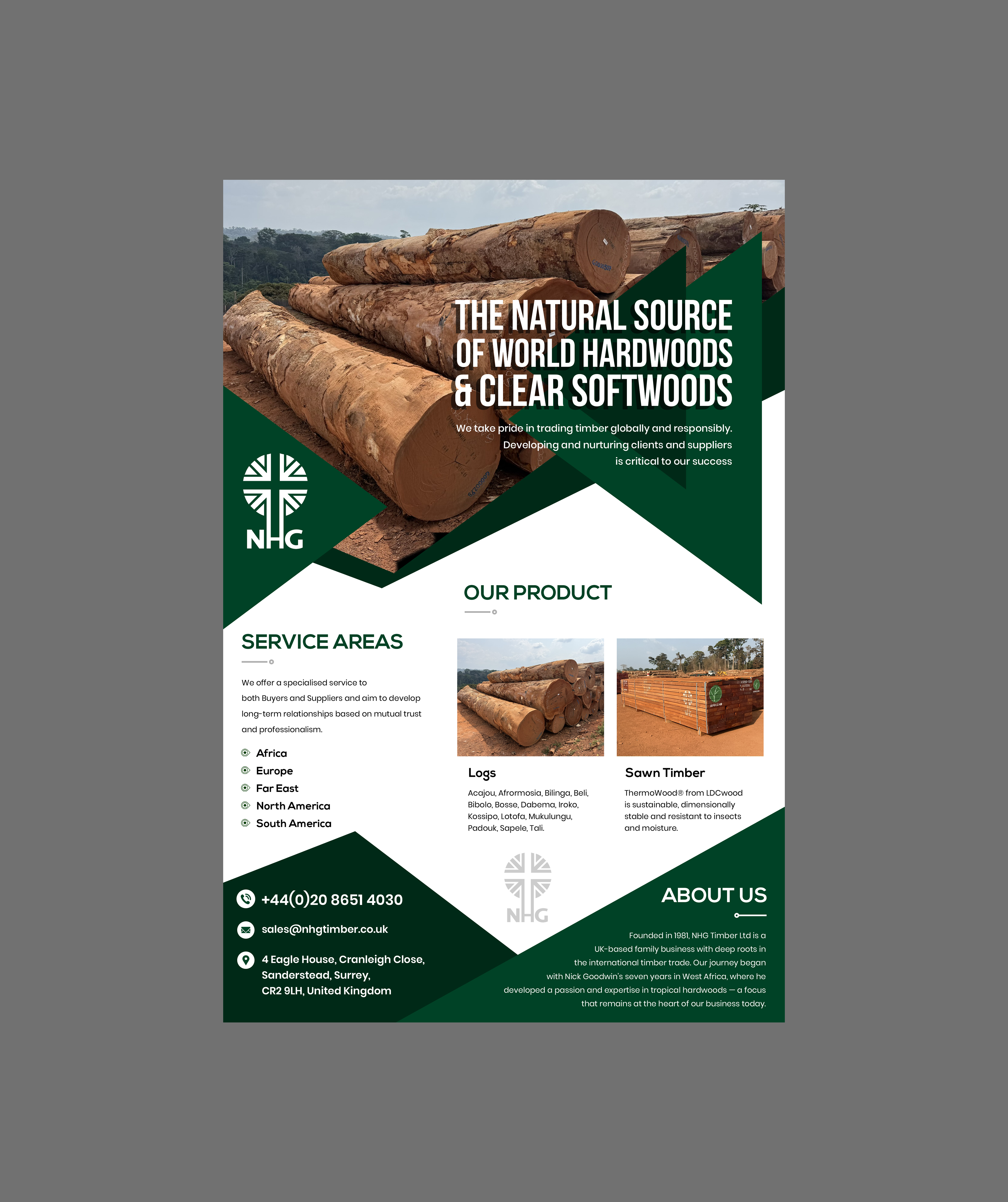 Diseño Publicitario por Creations Box 2015 para NHG Timber Ltd | Diseño #36912696