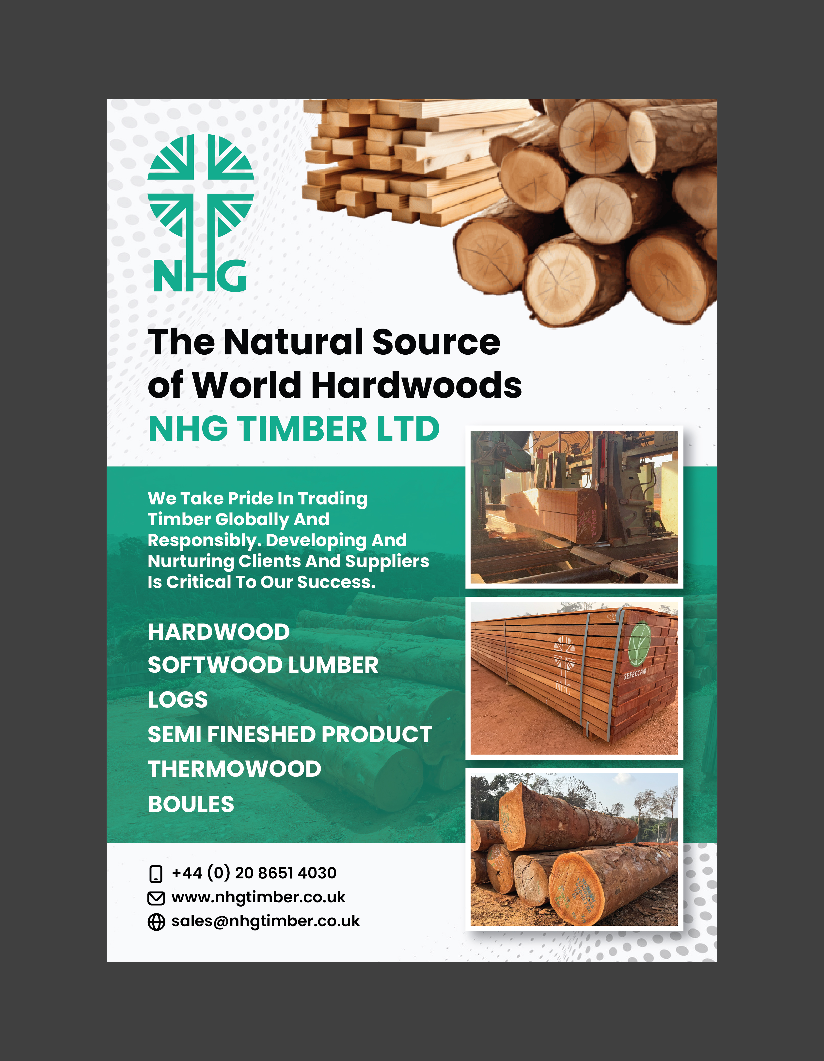 Diseño Publicitario por 3Guys para NHG Timber Ltd | Diseño #36902974