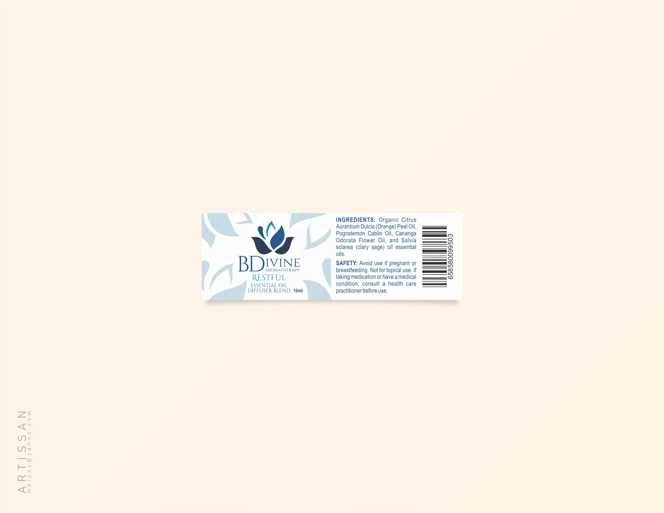 Label Design by Artissan for Divine Scents Aromatherapy | Design #36910727