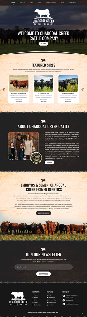 charcoal creek cattle company website