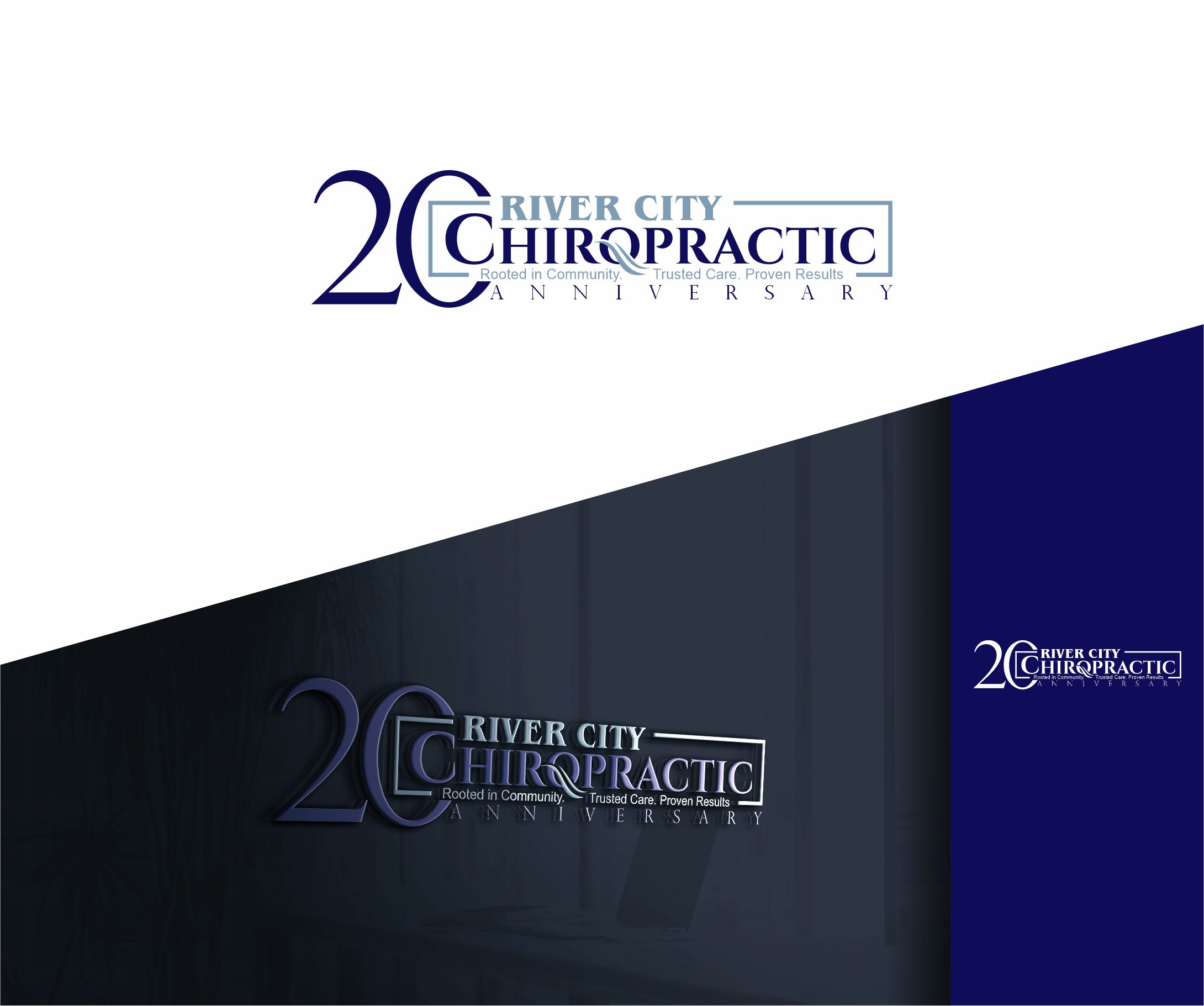 Diseño de Logo por alkaline para River City Chiropractic | Diseño #36905481