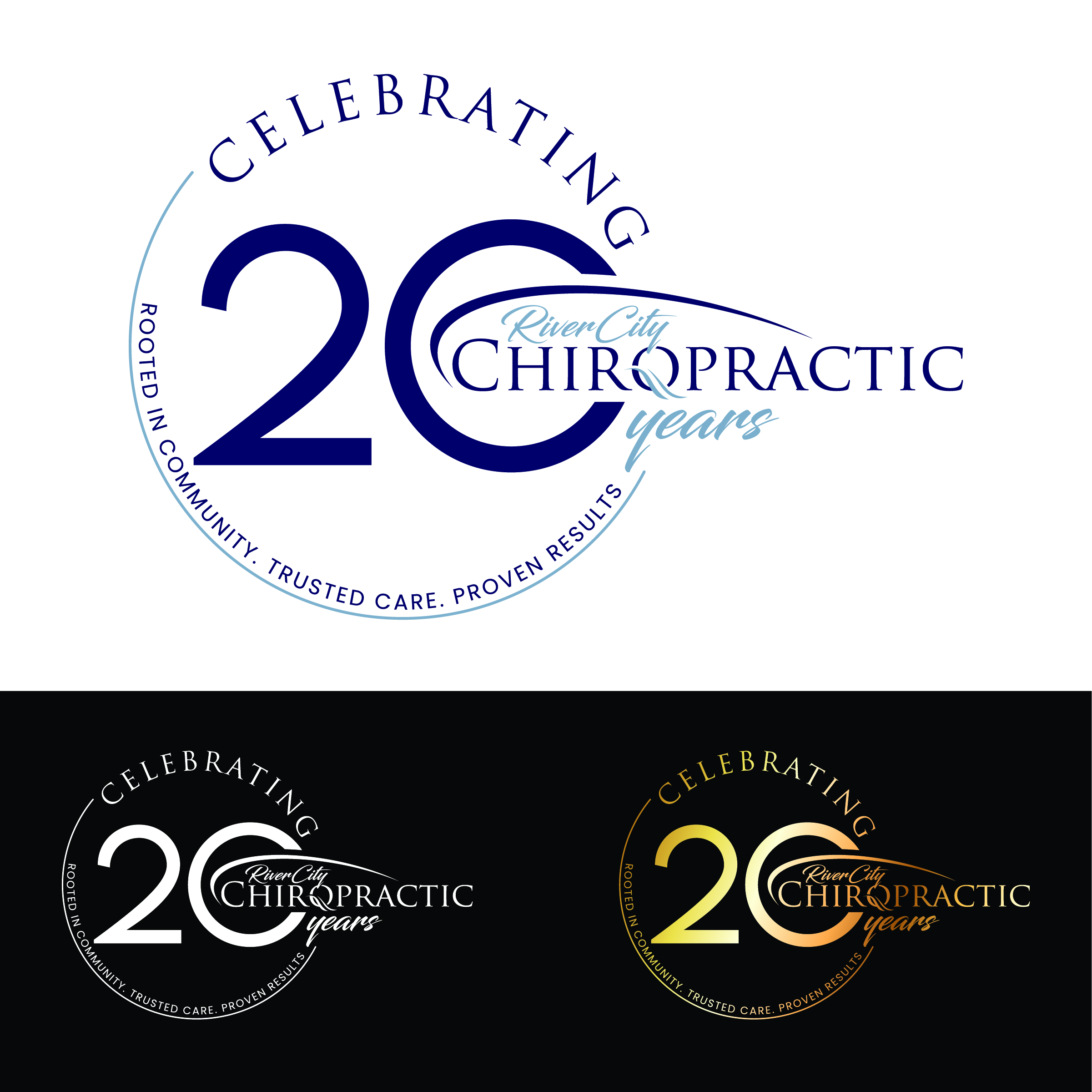 Diseño de Logo por John Mark Arts para River City Chiropractic | Diseño #36906404