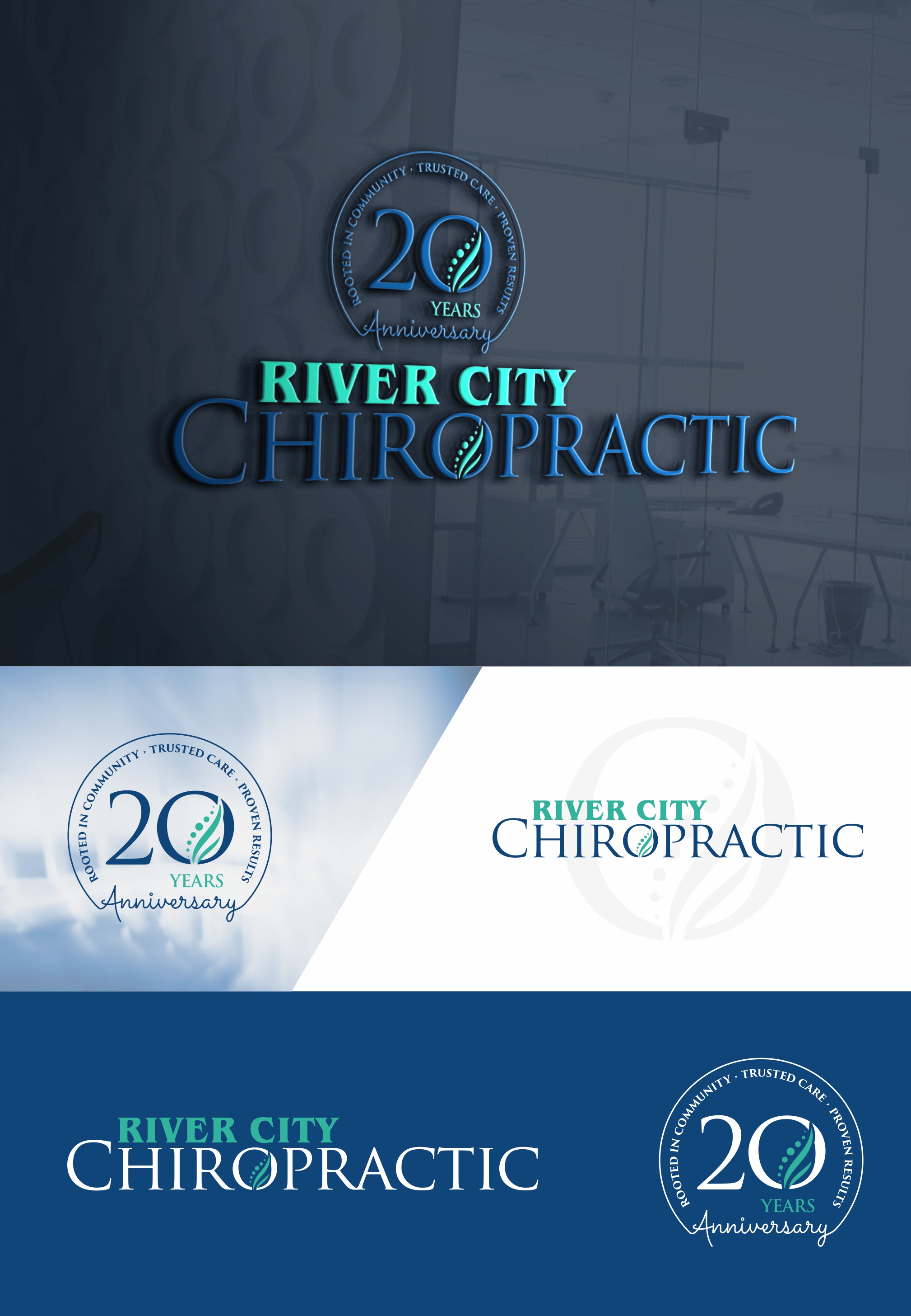 Logo-Design von FAM STUDIO für River City Chiropractic | Design #36932844