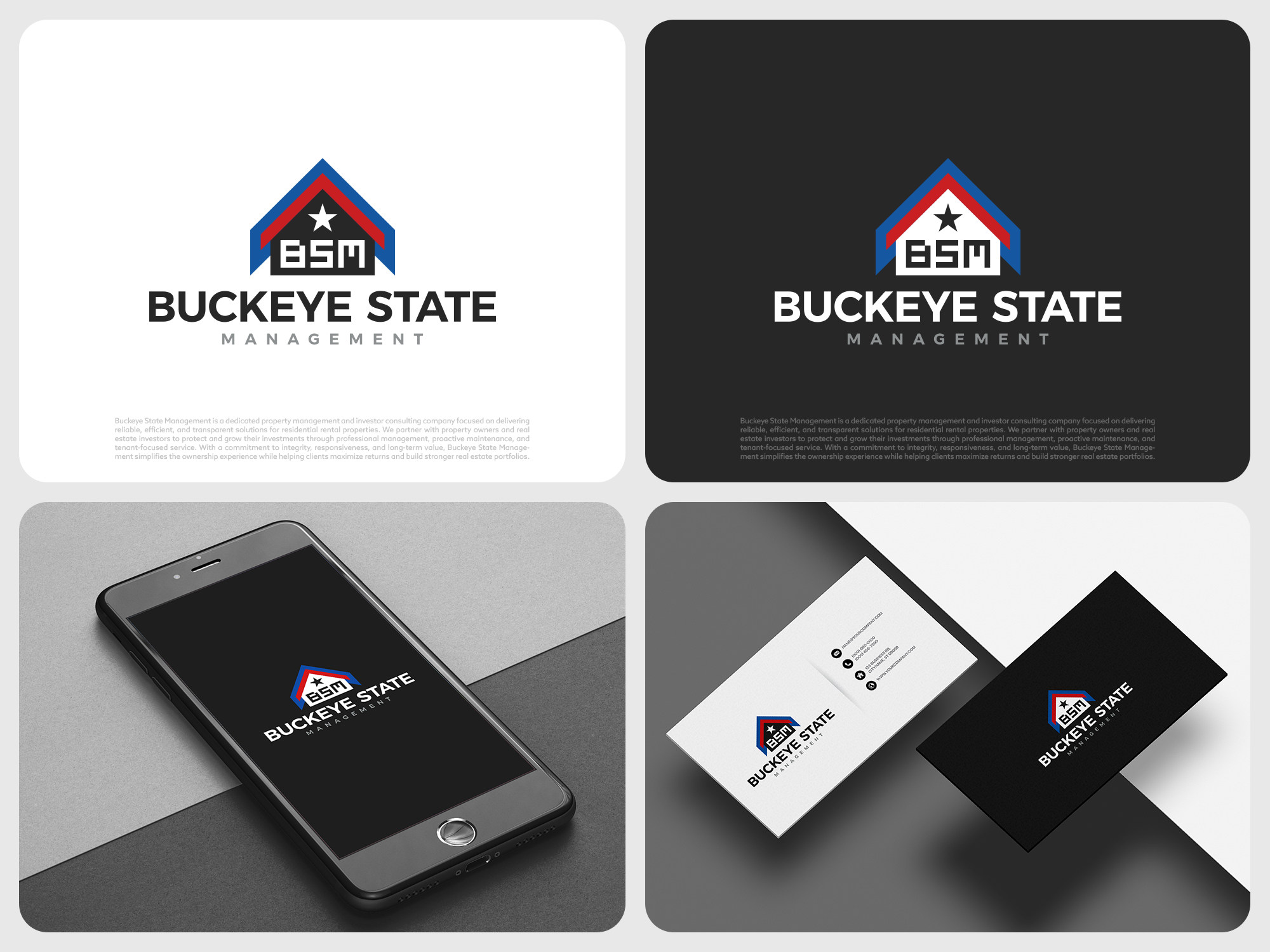 Logo Design by COLOUR CREATIVE for Buckeye State Management | Design #36930723