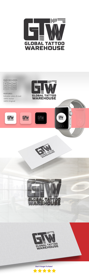 Diseño de Logo por VectorForge para Global Tattoo Warehouse | Diseño: #36909294
