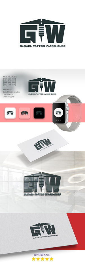 Diseño de Logo por VectorForge para Global Tattoo Warehouse | Diseño: #36909295