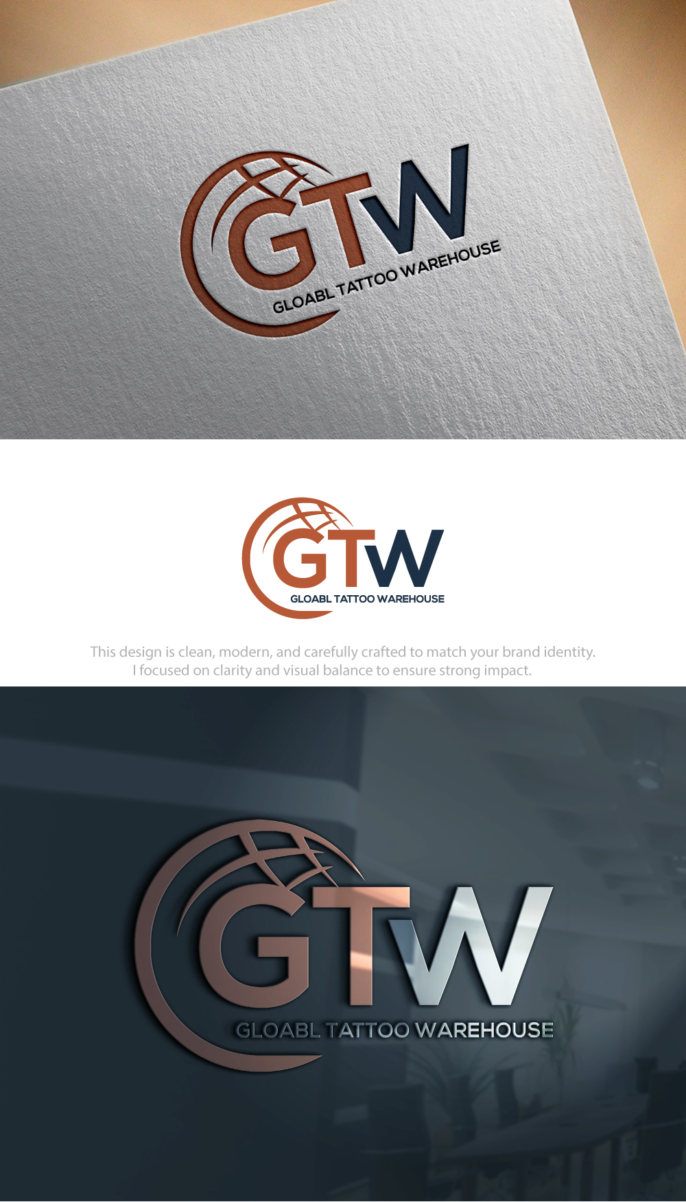 Diseño de Logo por Hamza  Al-Muttalib para Global Tattoo Warehouse | Diseño #36918220