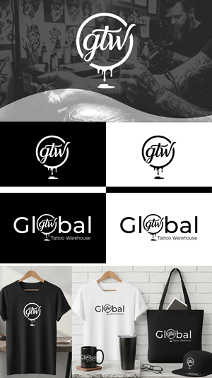 Diseño de Logo por ByJohnPosada para Global Tattoo Warehouse | Diseño: #36909531