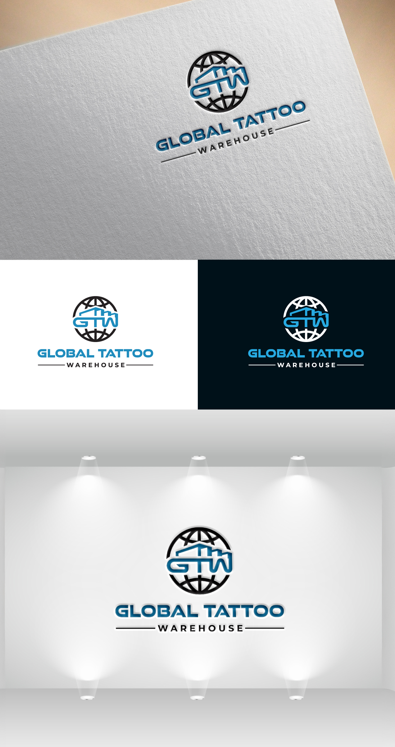 Diseño de Logo por Easin_Hossain para Global Tattoo Warehouse | Diseño #36907616