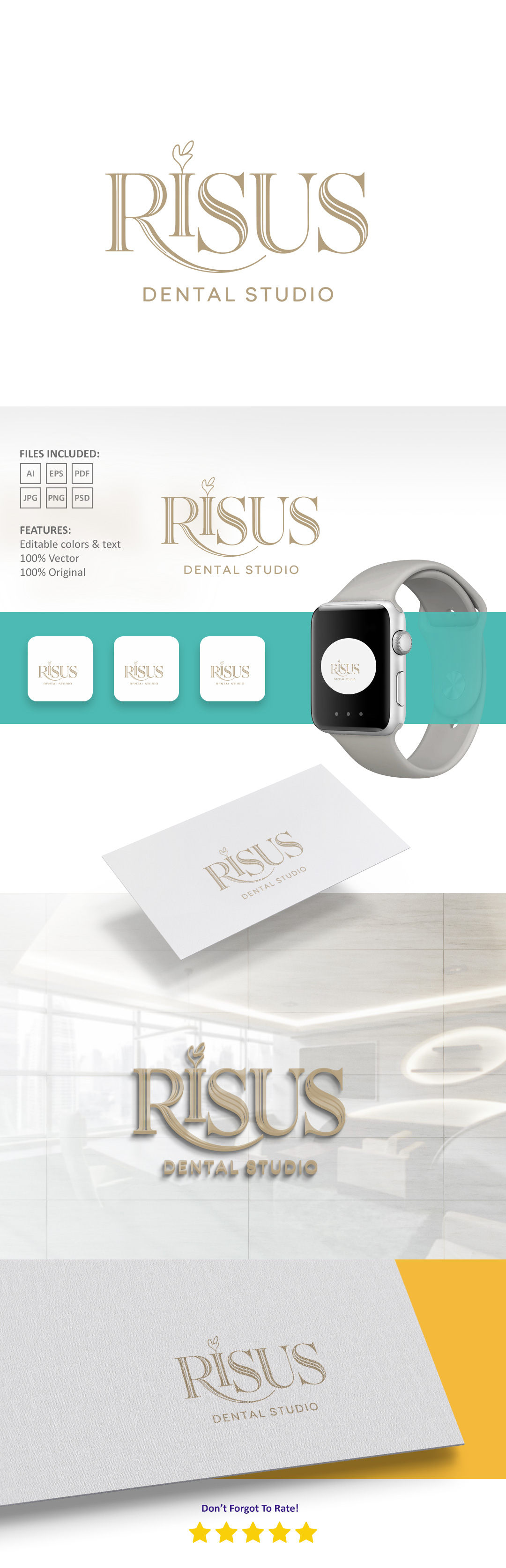 Logo Design by VectorForge for Risus Dental Studio | Design #36909810