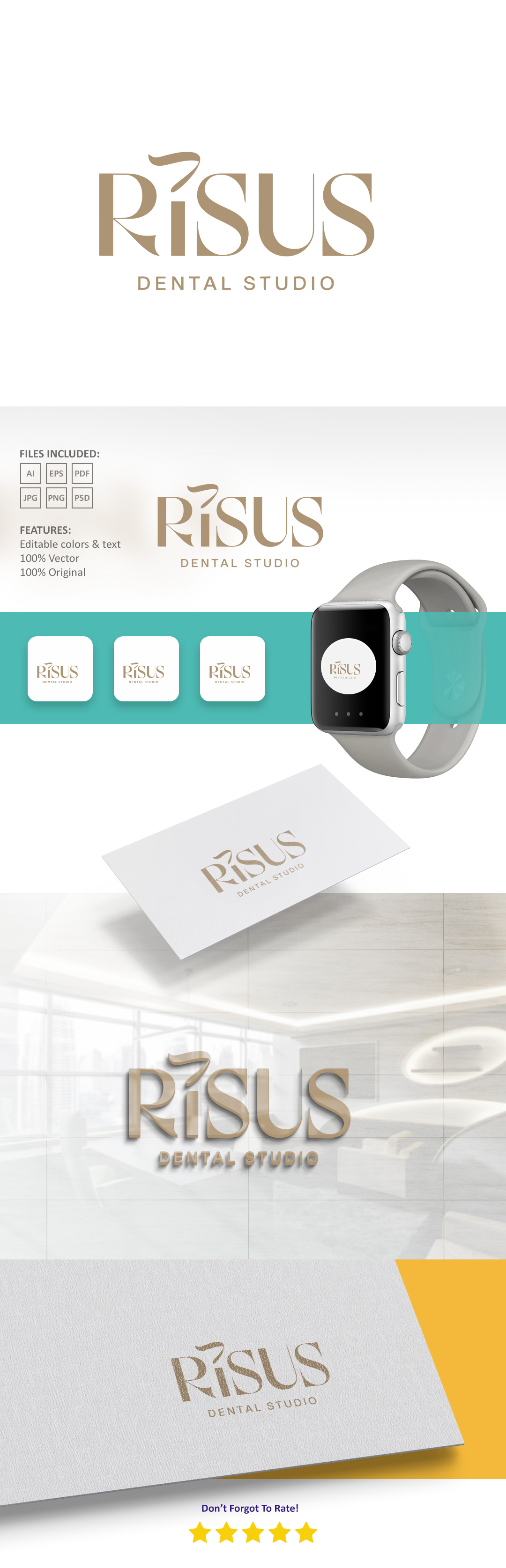 Logo-Design von VectorForge für Risus Dental Studio | Design #36909813