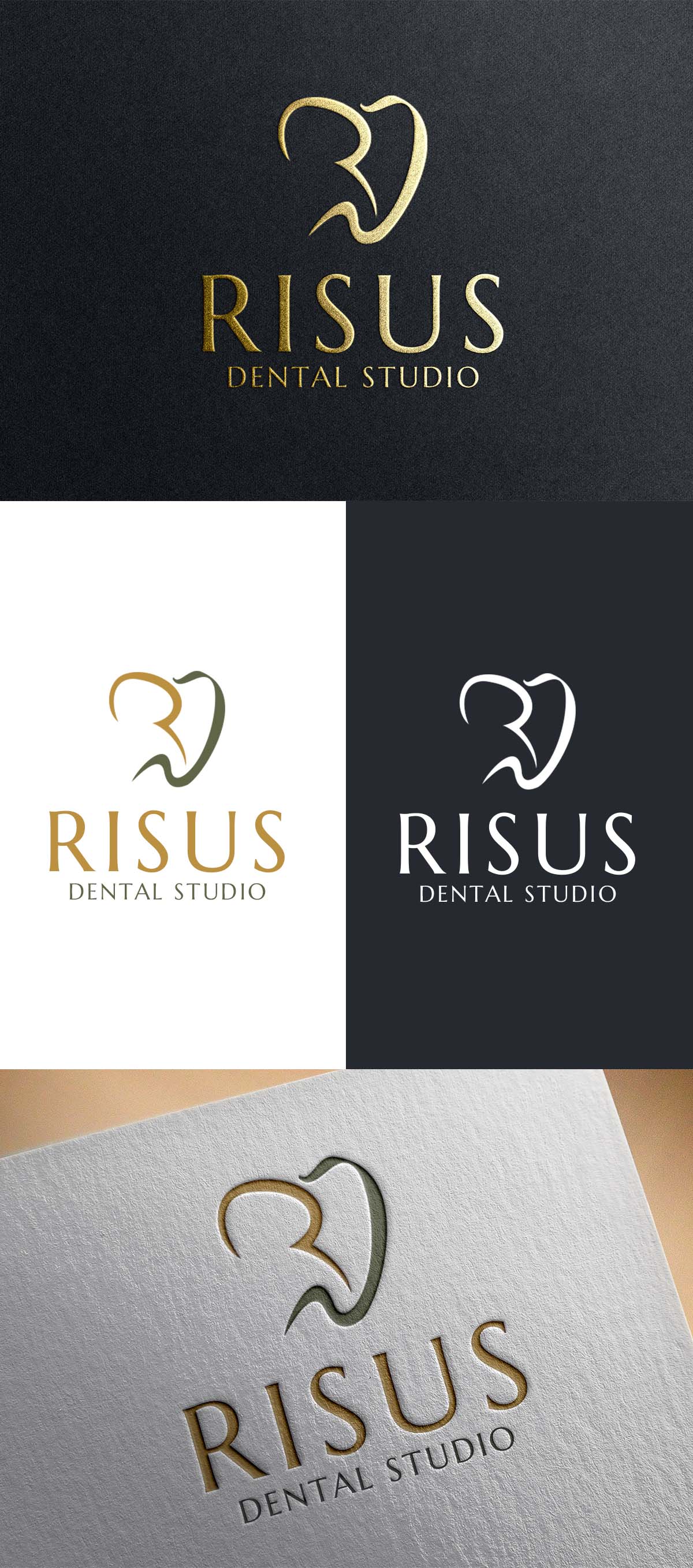 Logo-Design von SANJU1 für Risus Dental Studio | Design #36915187