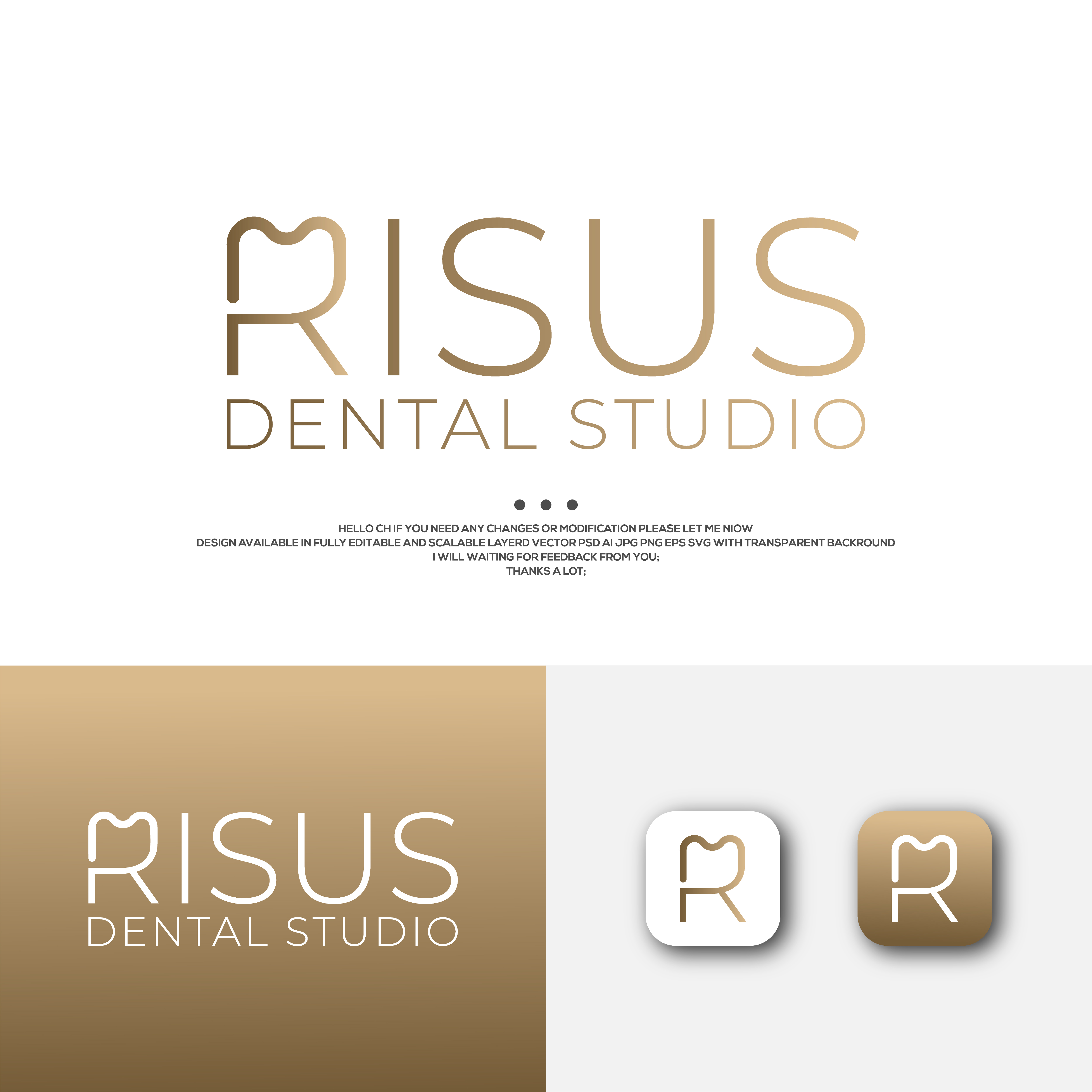 Design de Logo par Jubaidur Creative Designer pour Risus Dental Studio | Design #36910228