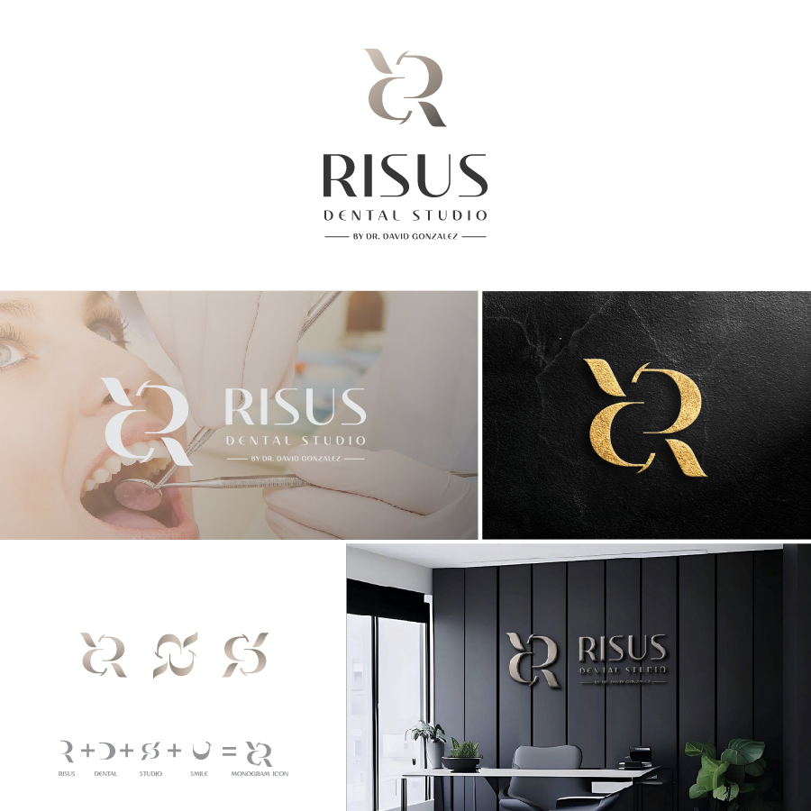 Diseño de Logo por b4udz!n para Risus Dental Studio | Diseño #36931056