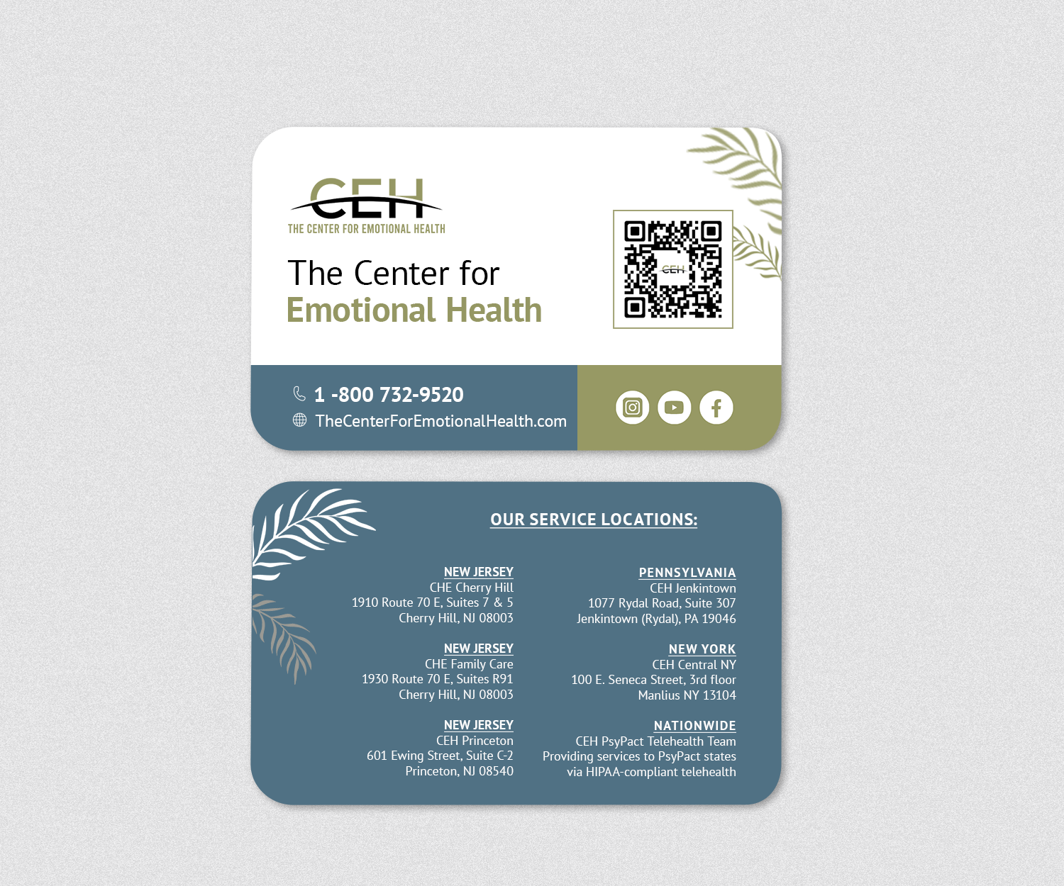 Diseño de Tarjeta de Presentación por Andrés Sebastián para The Center for Emotional Health of Greater Philadelphia | Diseño #36909648