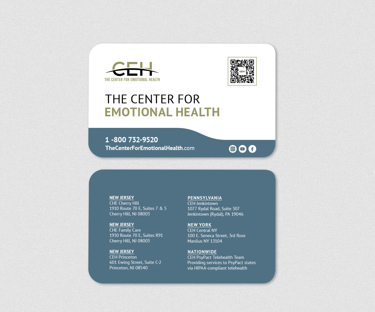 Diseño de Tarjeta de Presentación por Andrés Sebastián para The Center for Emotional Health of Greater Philadelphia | Diseño #36919338