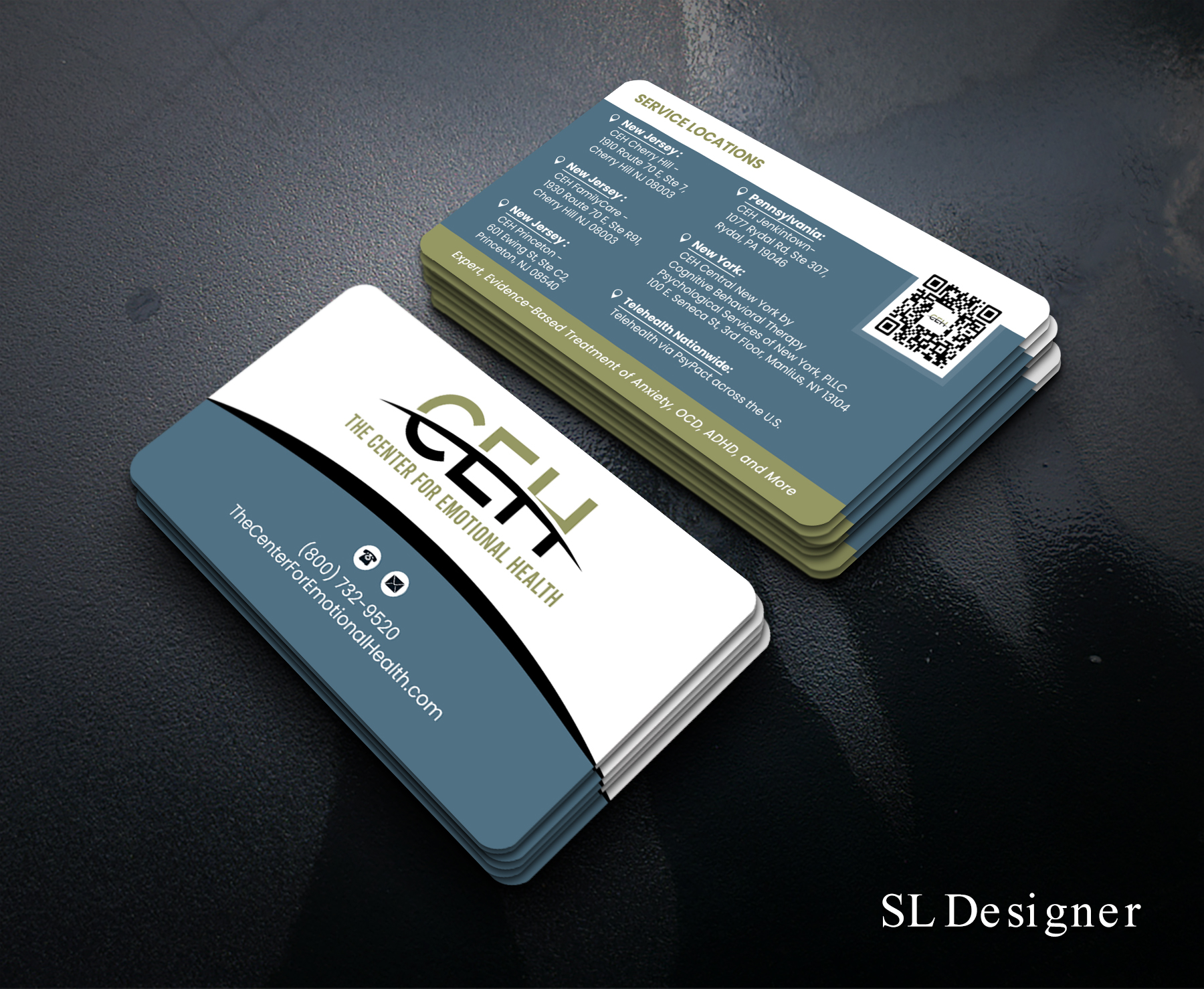 Business Card Design by SL Designer for The Center for Emotional Health of Greater Philadelphia | Design #36922934