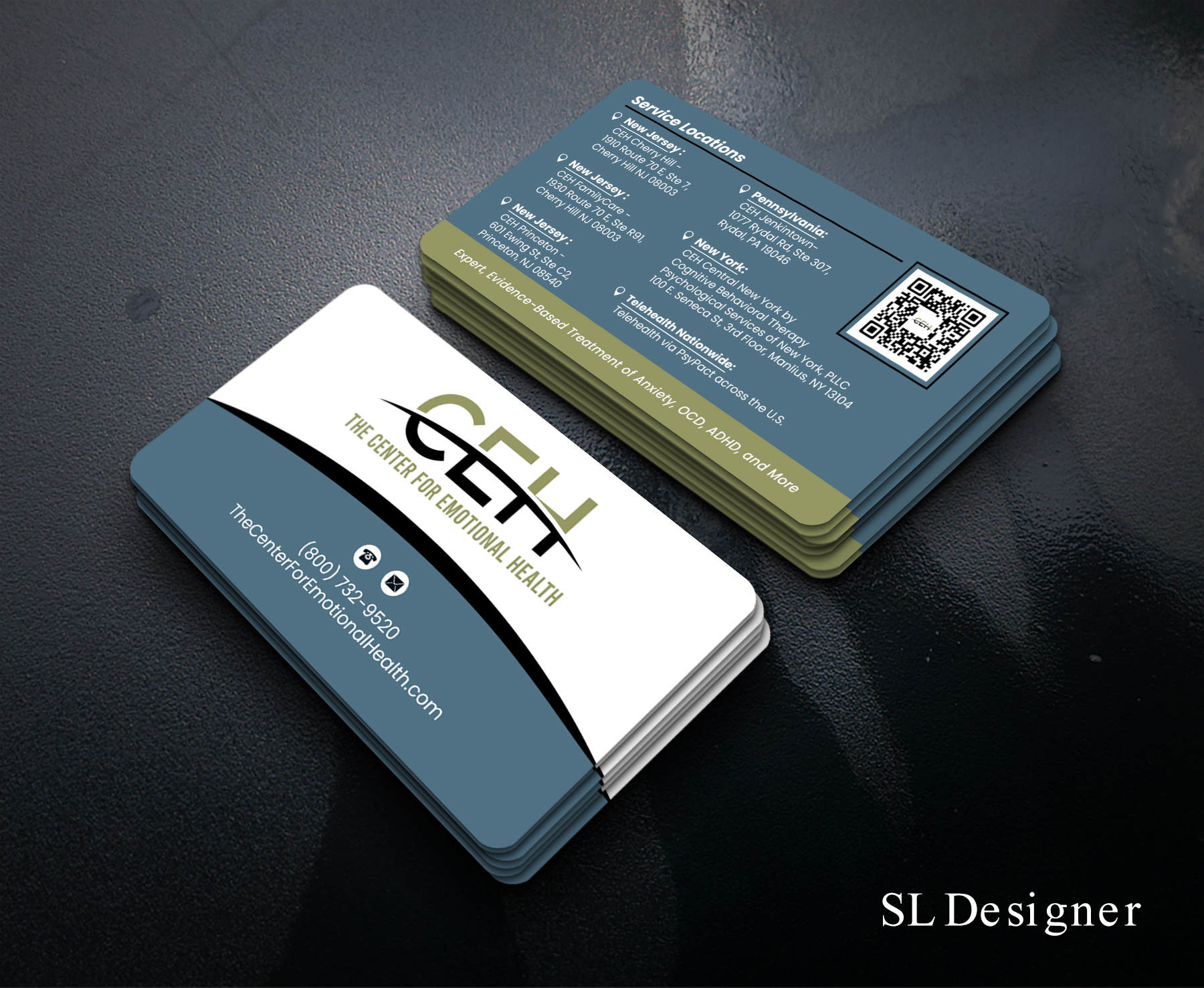 Diseño de Tarjeta de Presentación por SL Designer para The Center for Emotional Health of Greater Philadelphia | Diseño #36922935