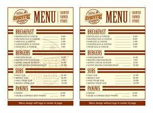 Menu Design by MavenDesign.