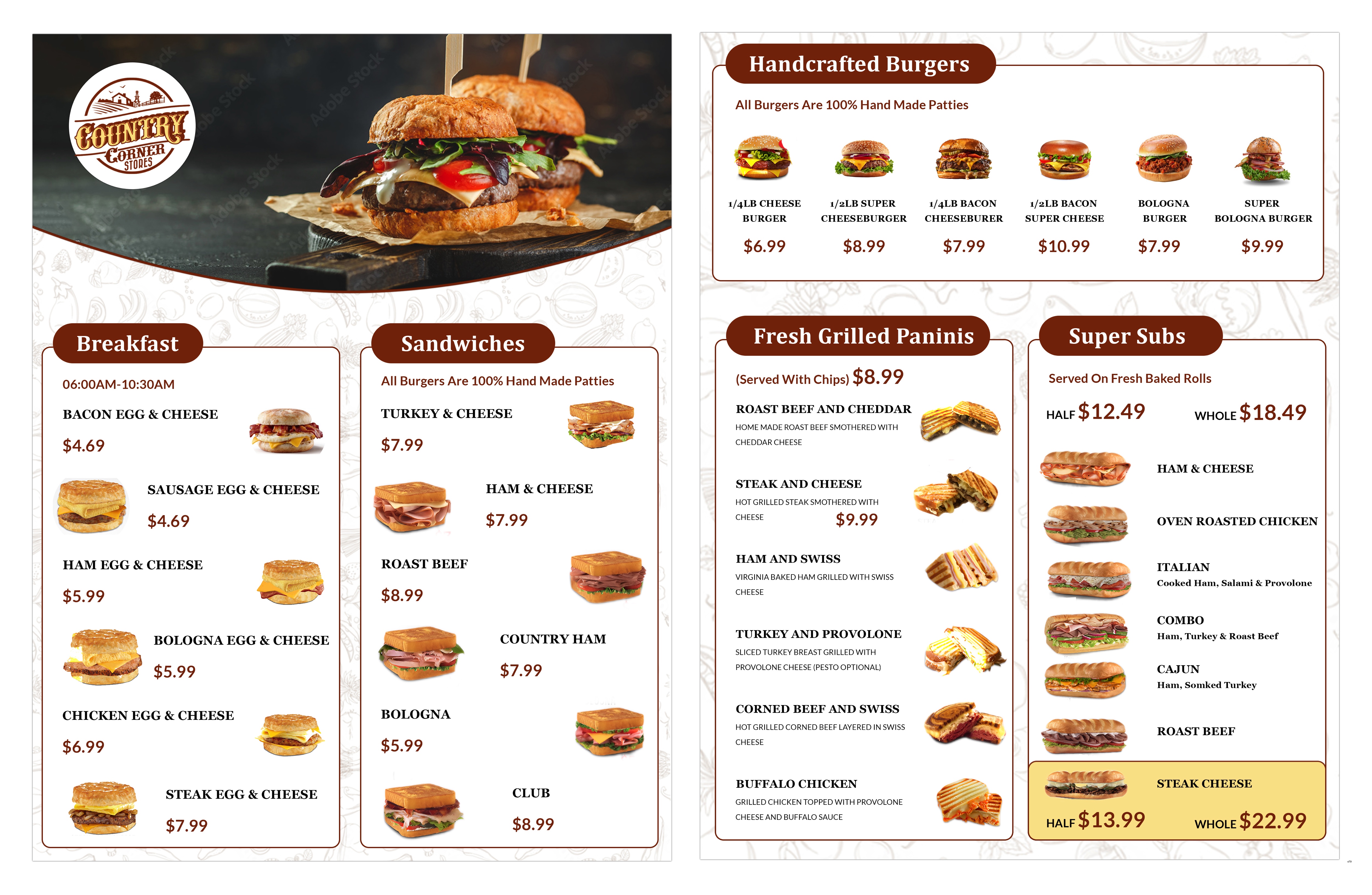 Menu Design by pb for this project | Design #36928039