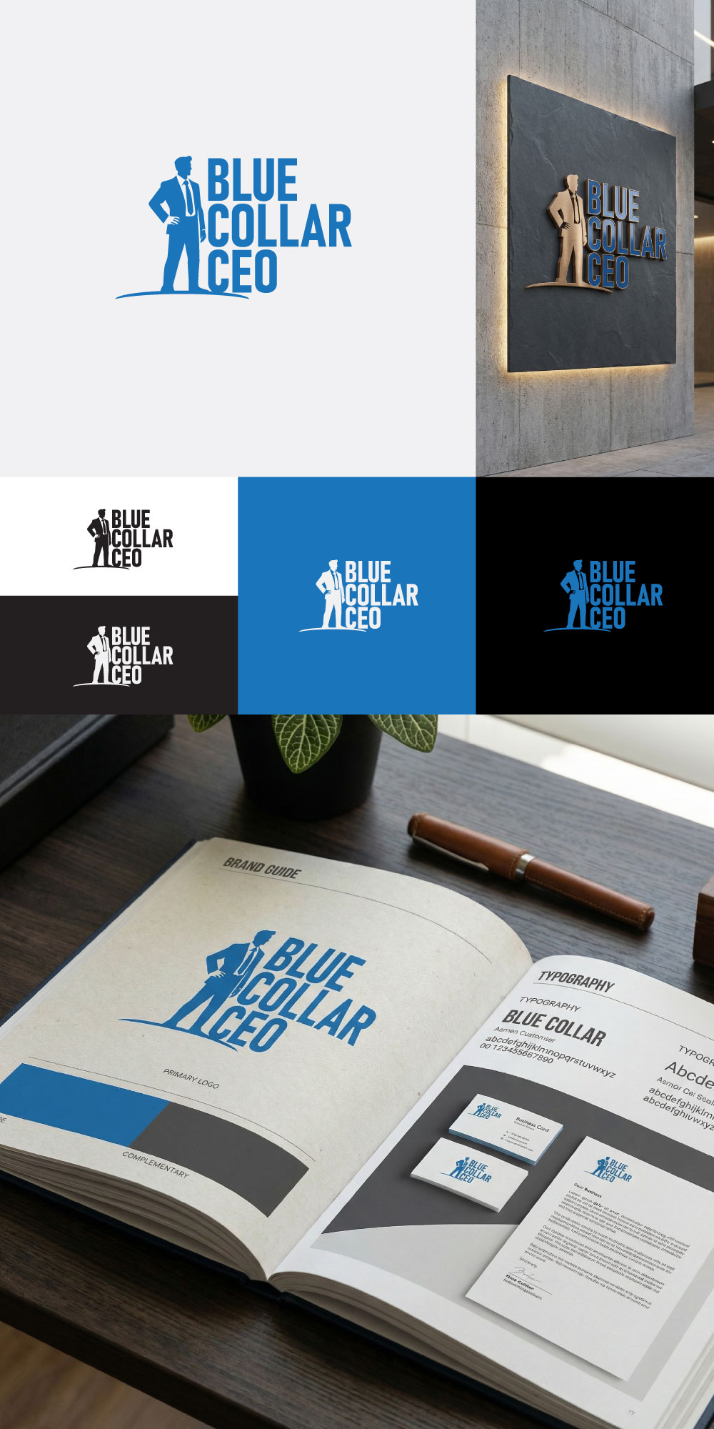 Logo Design by Gol D Roger™ for Blue Collar CEO | Design #37067000