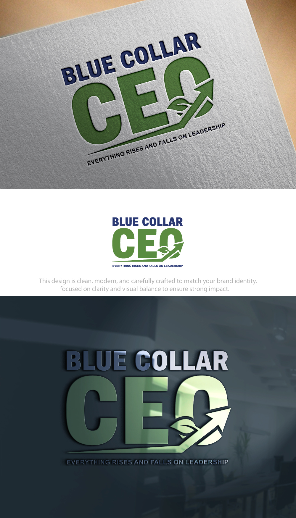Logo Design by Hamza  Al-Muttalib for Blue Collar CEO | Design #36928367