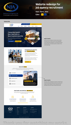 Website redesign for job agency recruitment